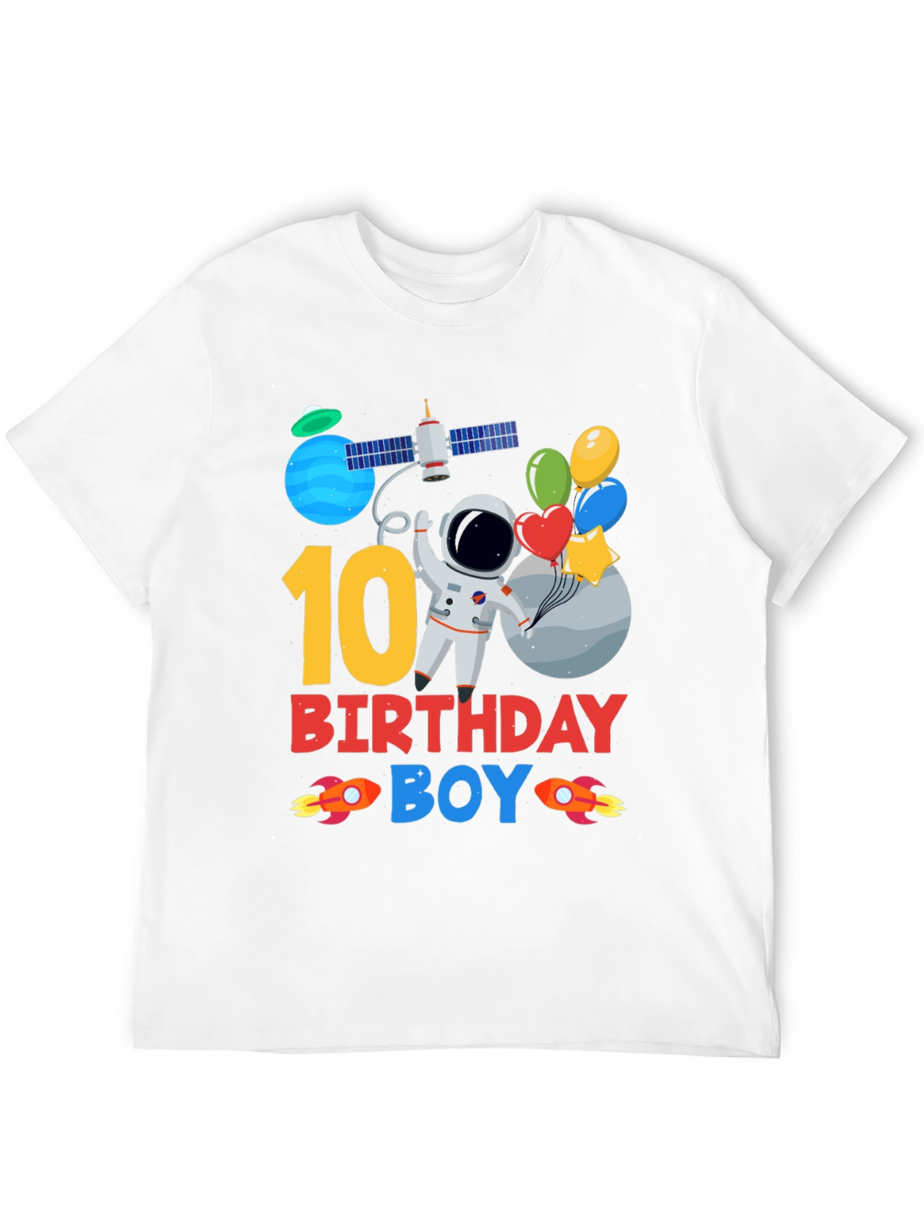10th Birthday Astronaut Boys T-Shirt