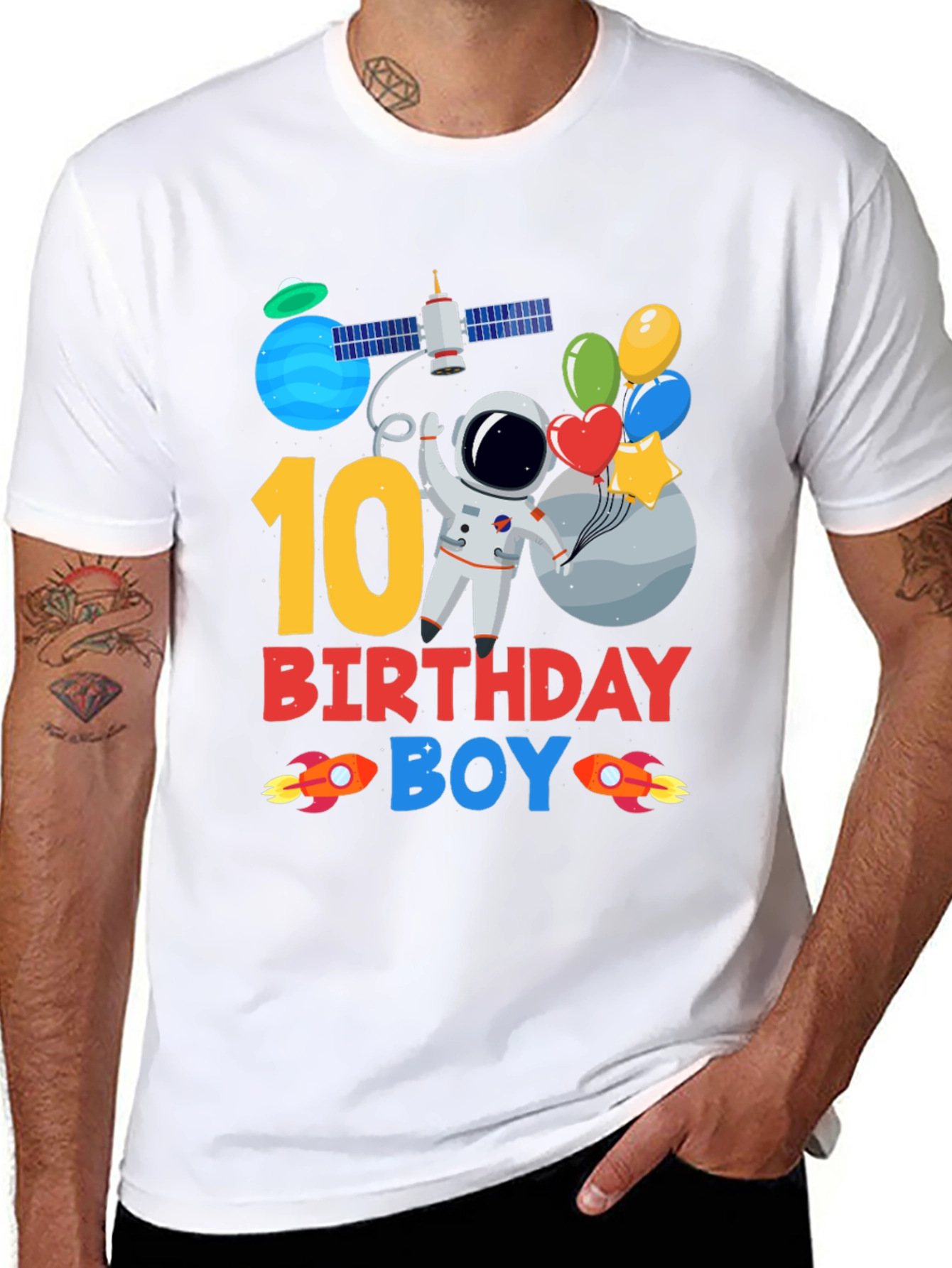 10th Birthday Astronaut Boys T-Shirt