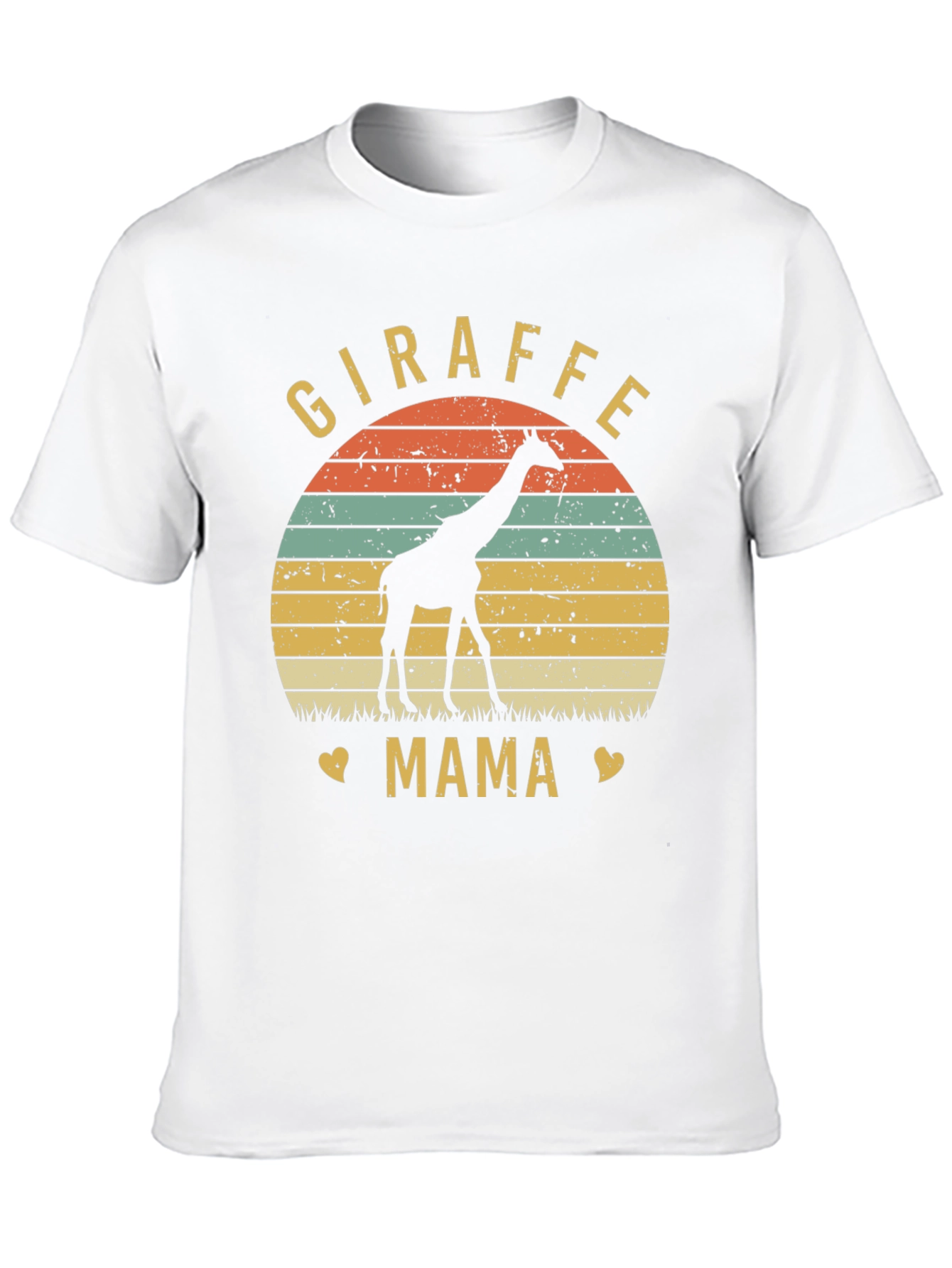 Giraffe Mama Graphic Tee - Animal Lover Shirt