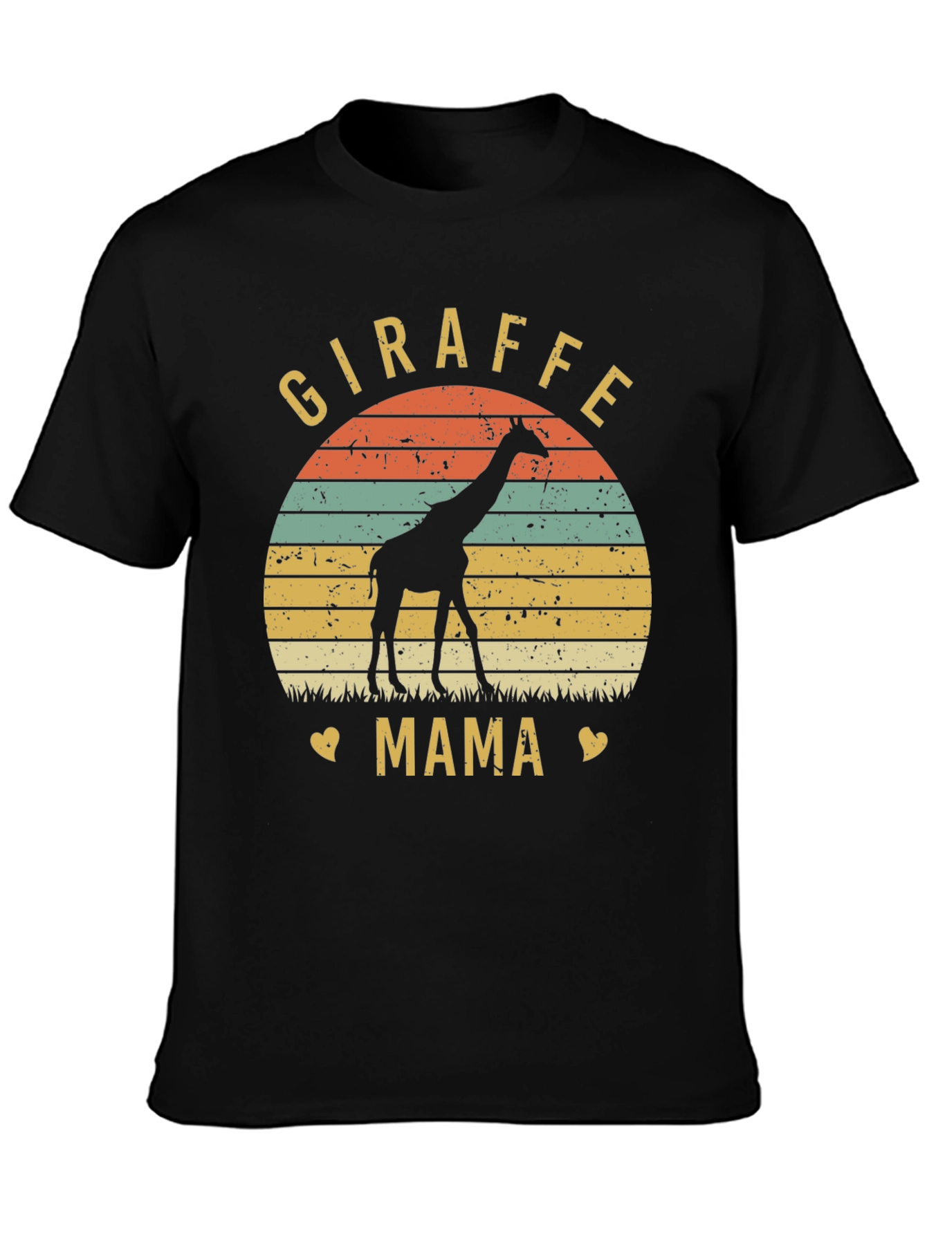 Giraffe Mama Graphic Tee - Animal Lover Shirt