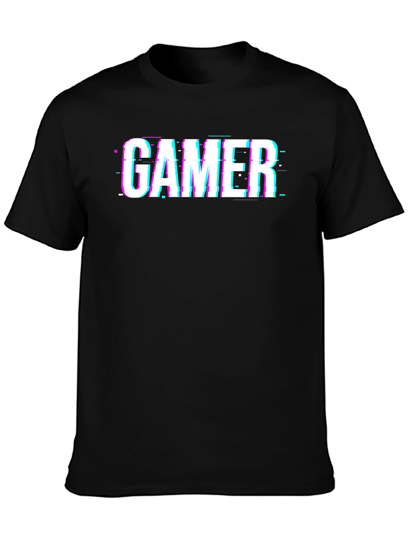 Gamer Glitch Black T-Shirt