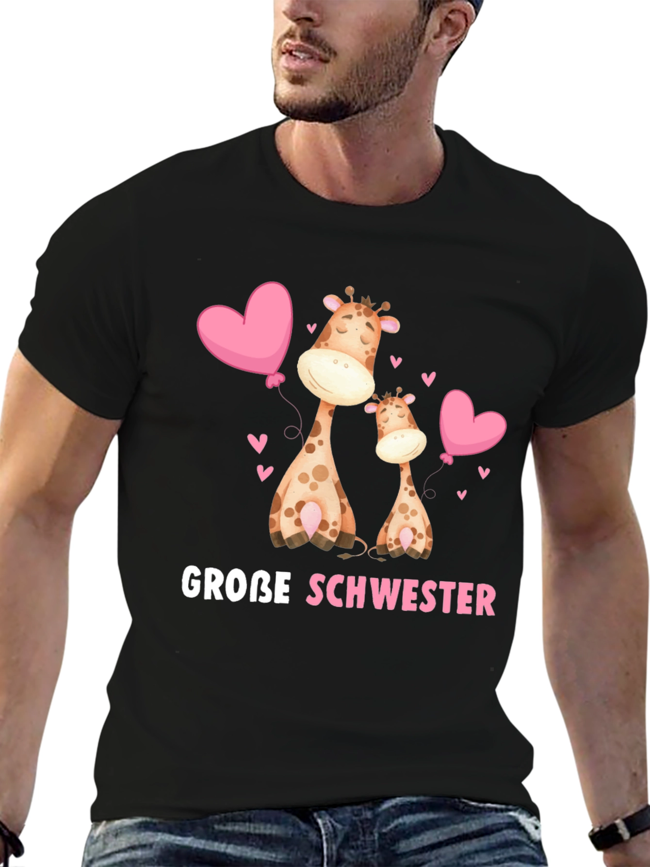 Große Schwester Giraffe T-Shirt