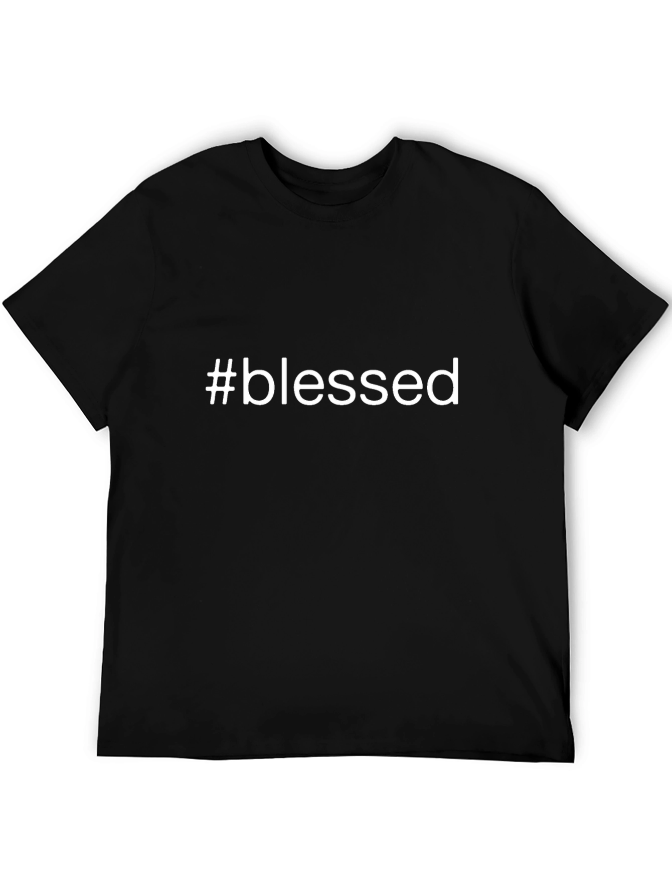 #blessed Graphic Tee - Black Short Sleeve T-Shirt