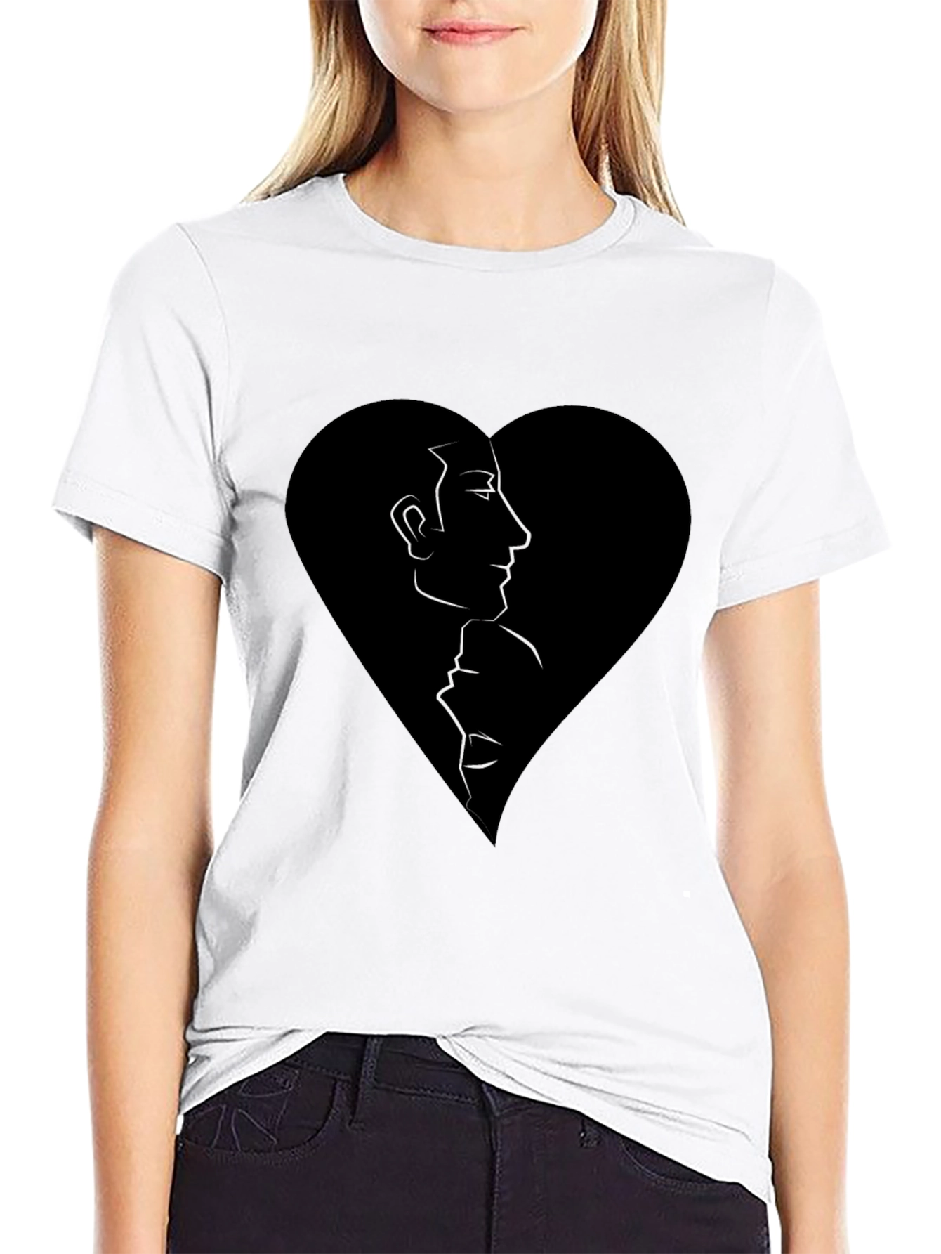 Abstract Love Graphic Tee - Black