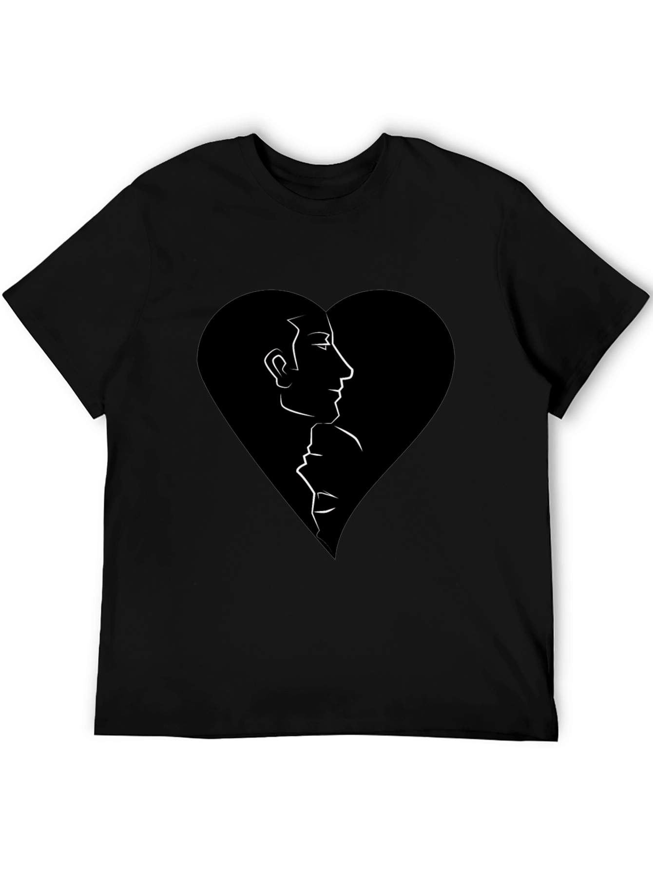 Abstract Love Graphic Tee - Black