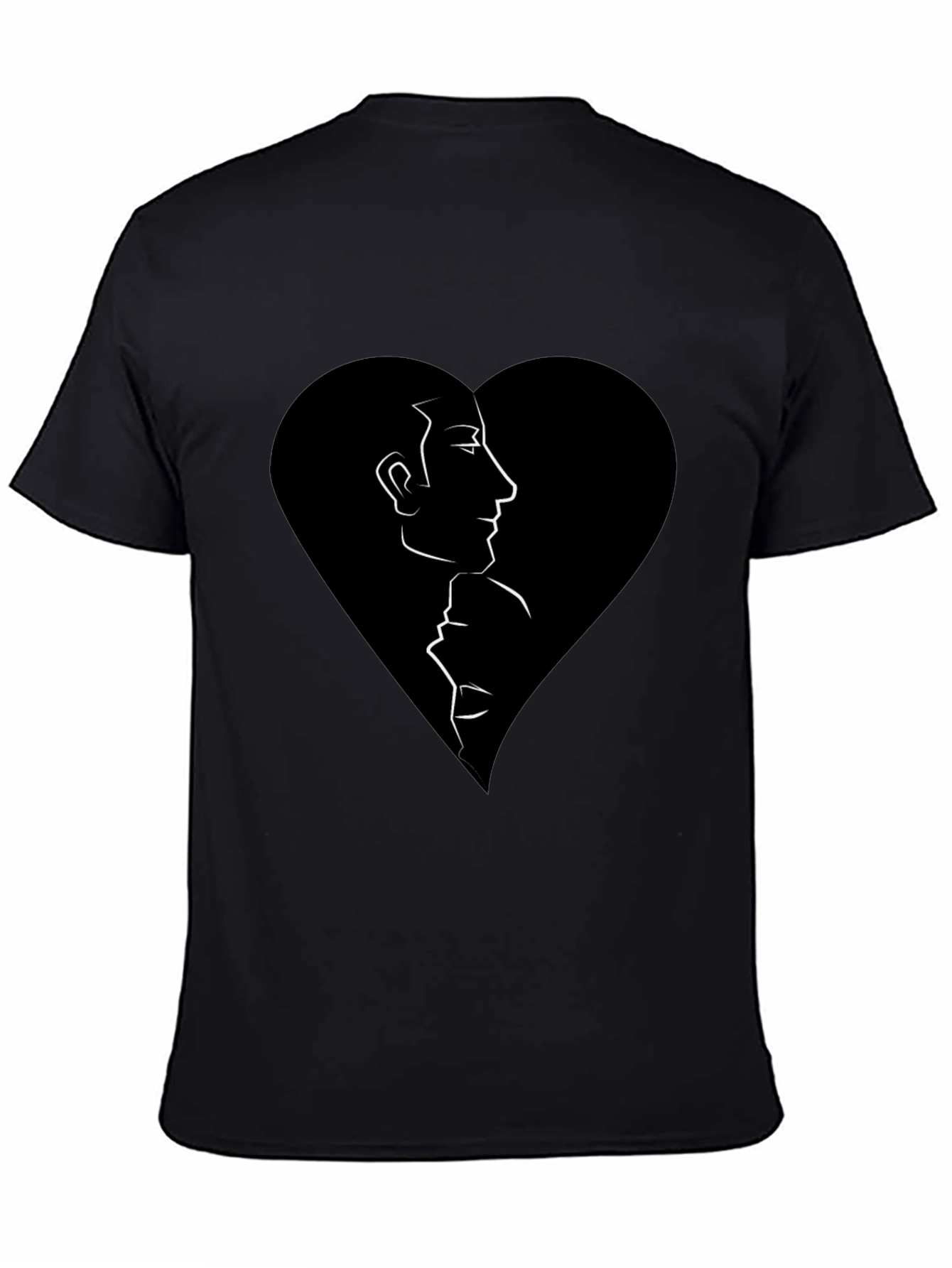 Abstract Love Graphic Tee - Black