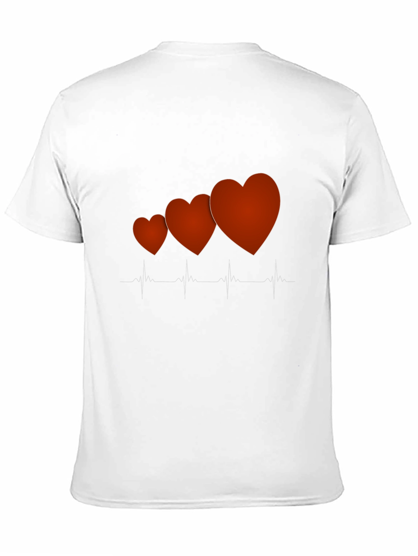 Heartbeat Love Graphic Tee - Trendy Mens Black T-Shirt