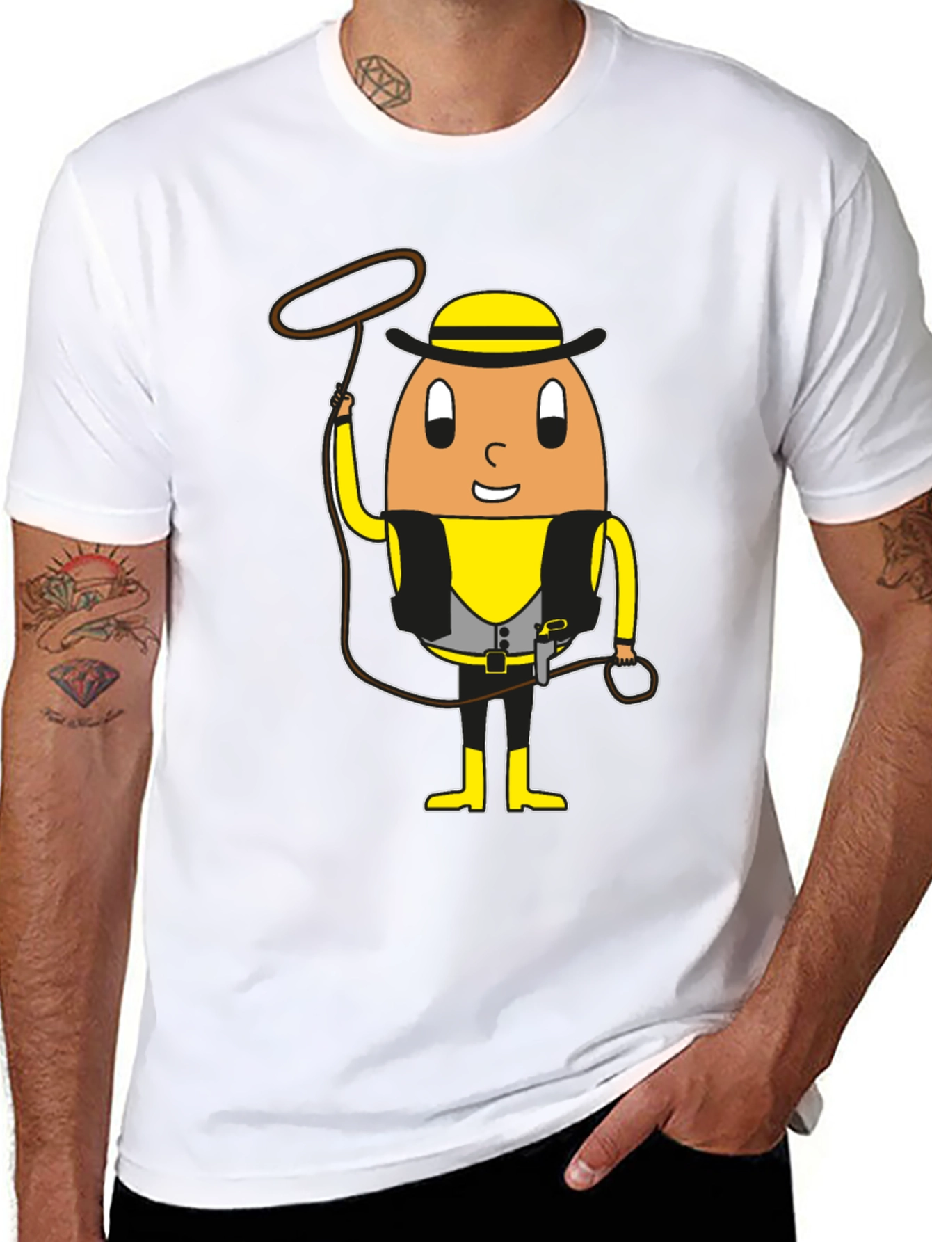Egg Cowboy Graphic T-Shirt
