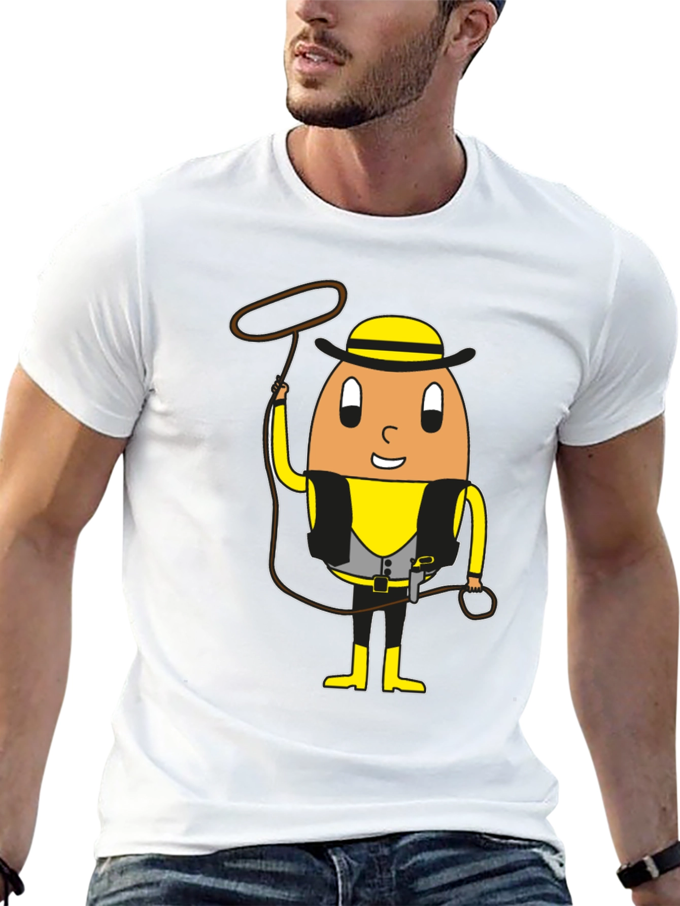 Egg Cowboy Graphic T-Shirt