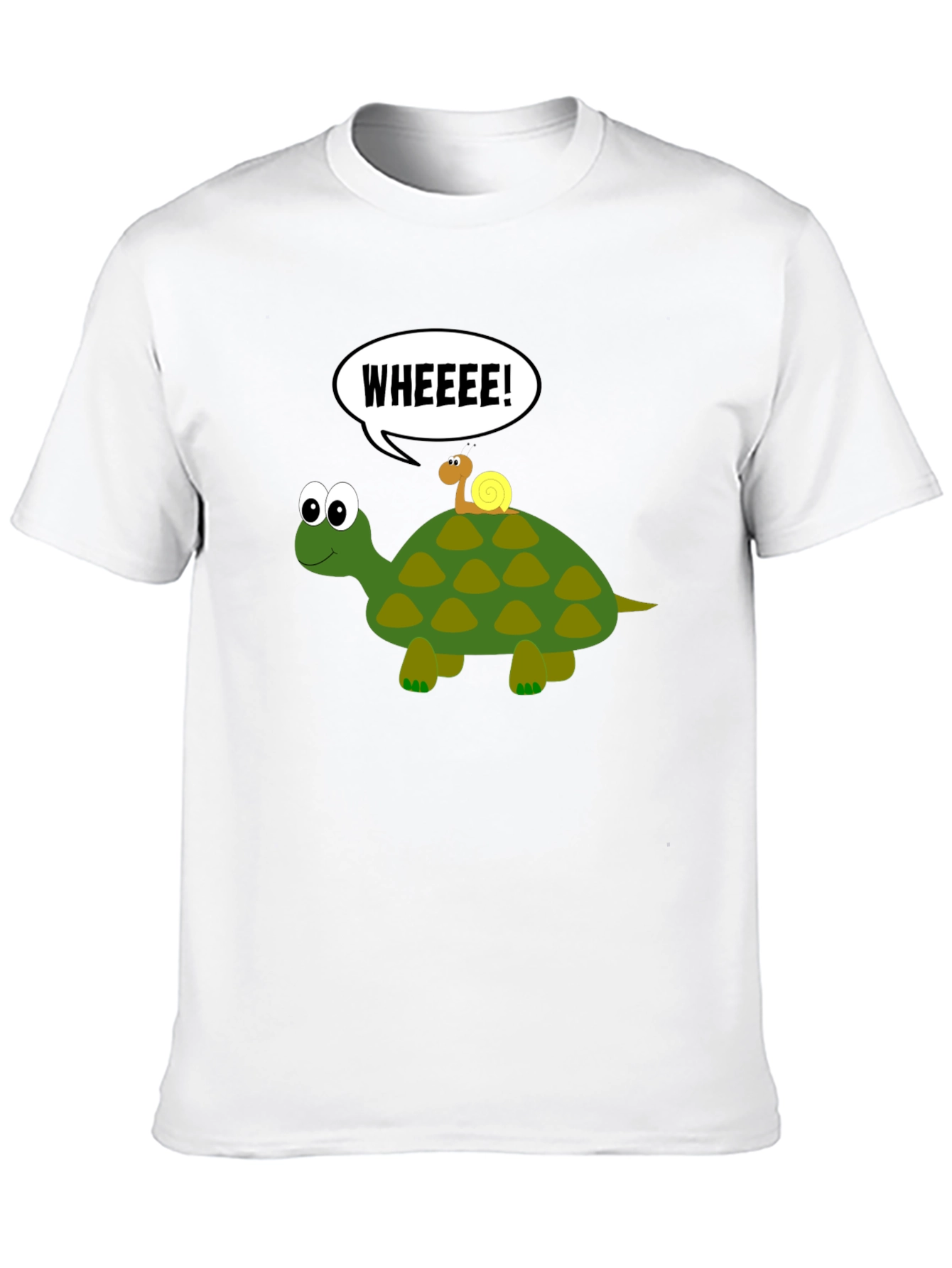 Funny Turtle & Snail Black T-Shirt