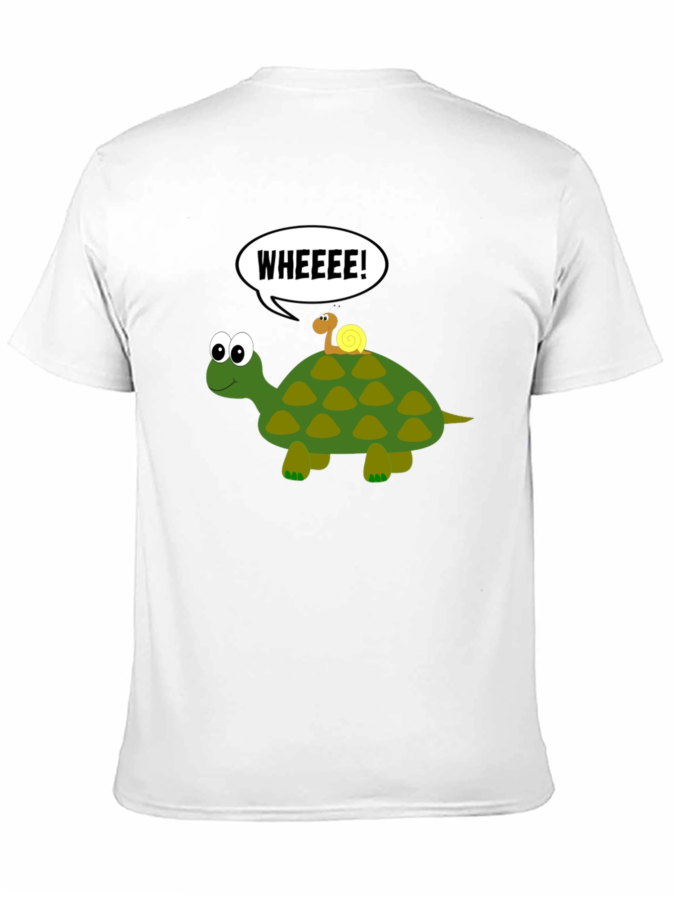 Funny Turtle & Snail Black T-Shirt