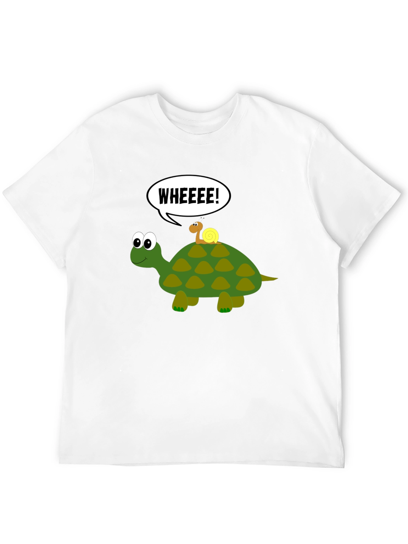 Funny Turtle & Snail Black T-Shirt