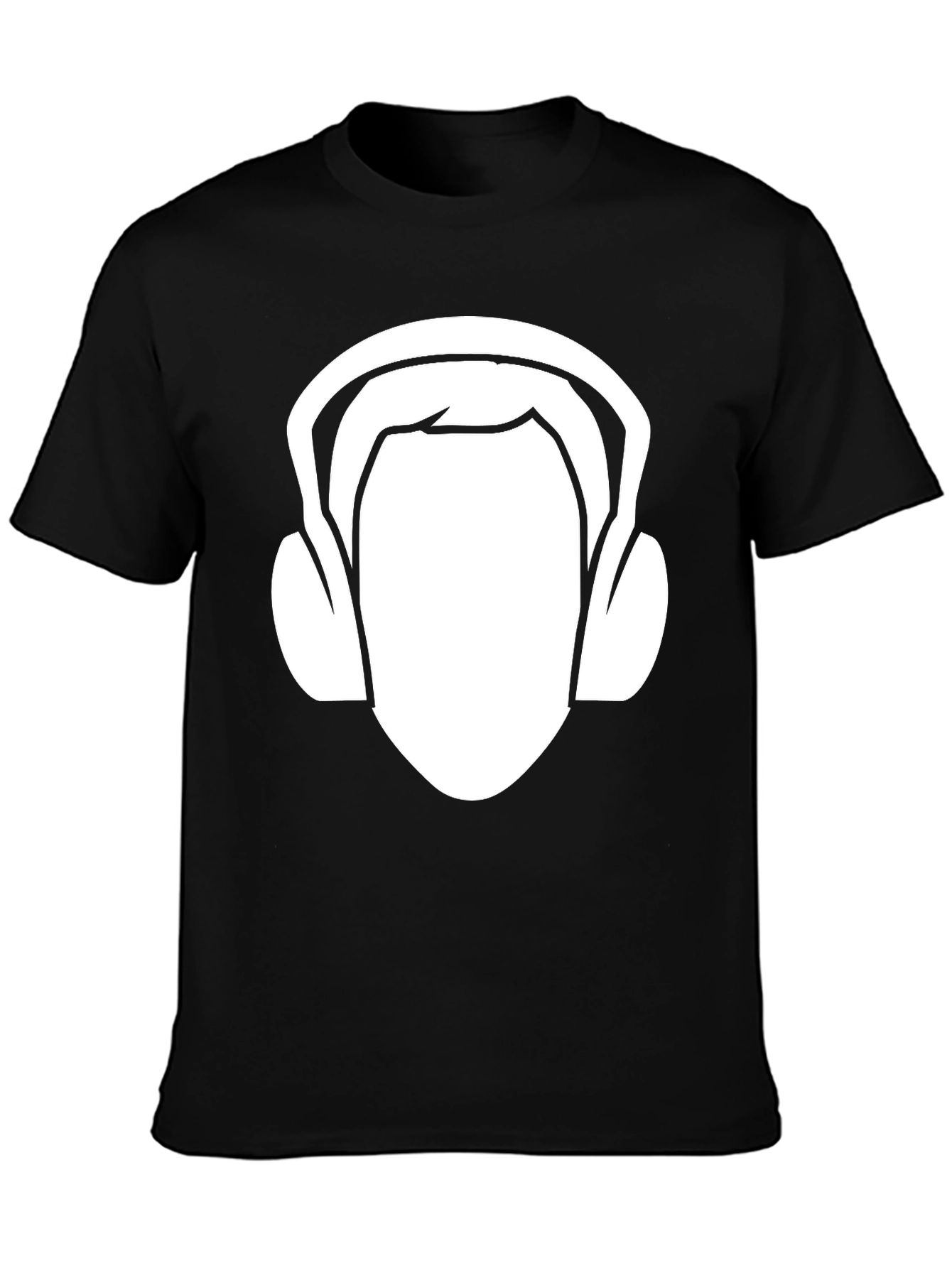 DJ Headphone Graphic T-Shirt - Black
