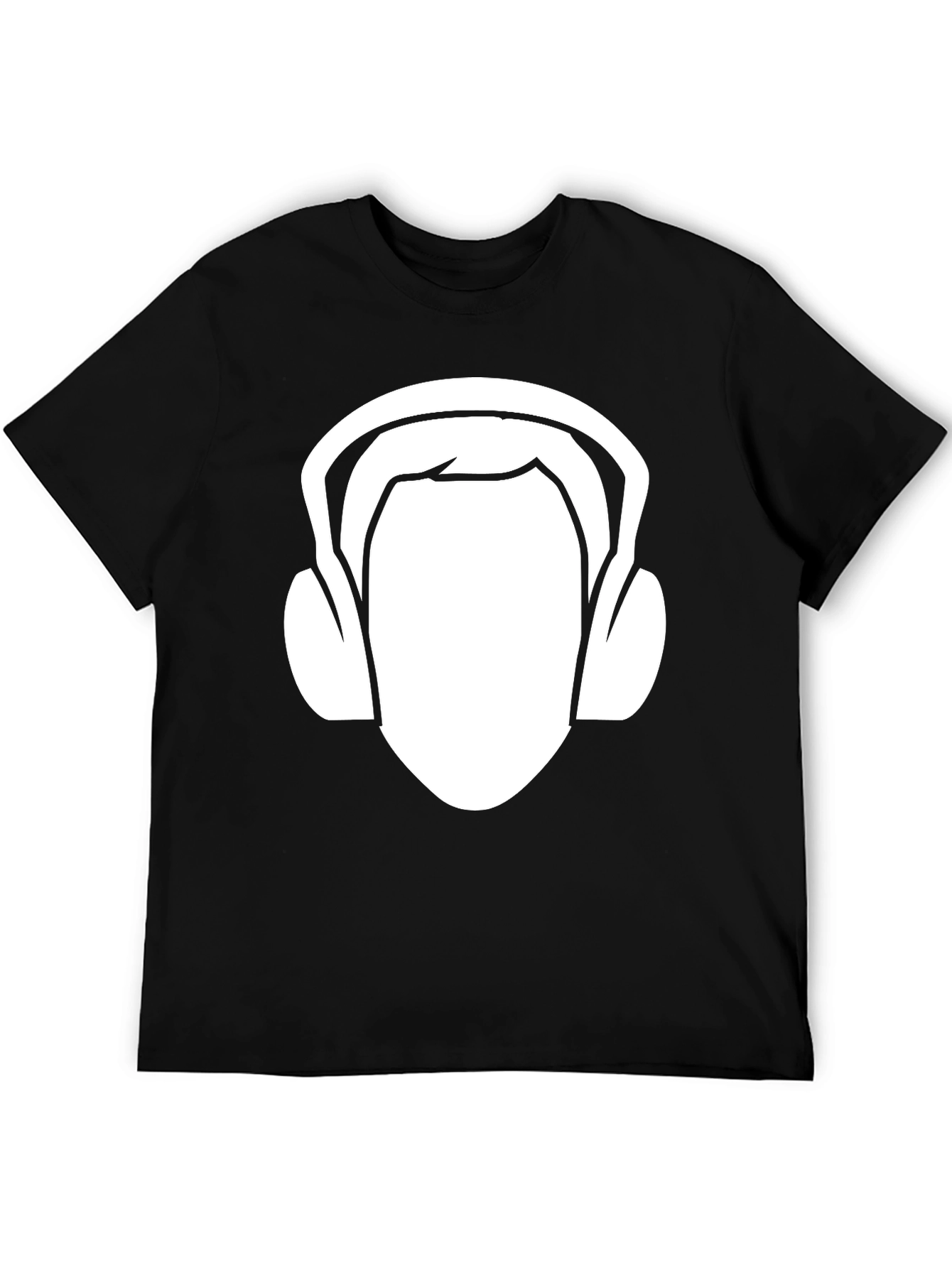 DJ Headphone Graphic T-Shirt - Black