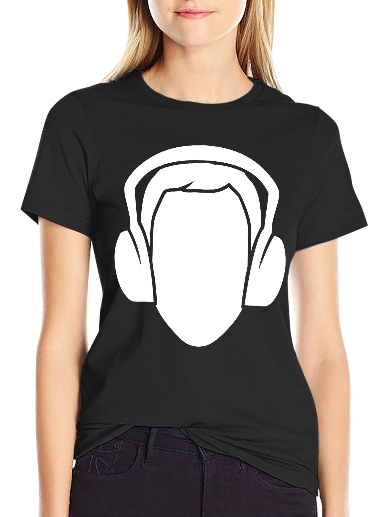 DJ Headphone Graphic T-Shirt - Black