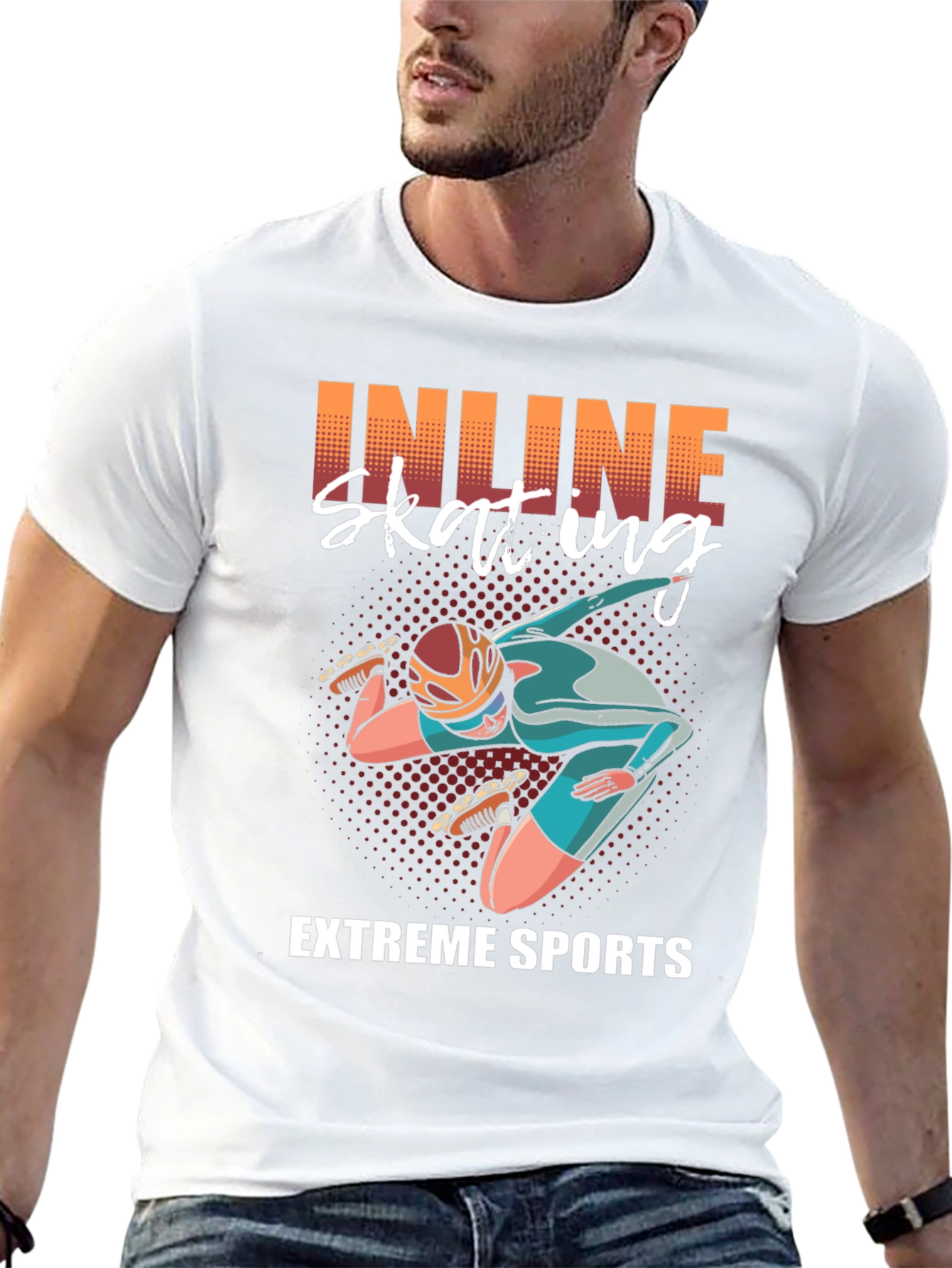 Inline Skating Extreme Sports Graphic Tee