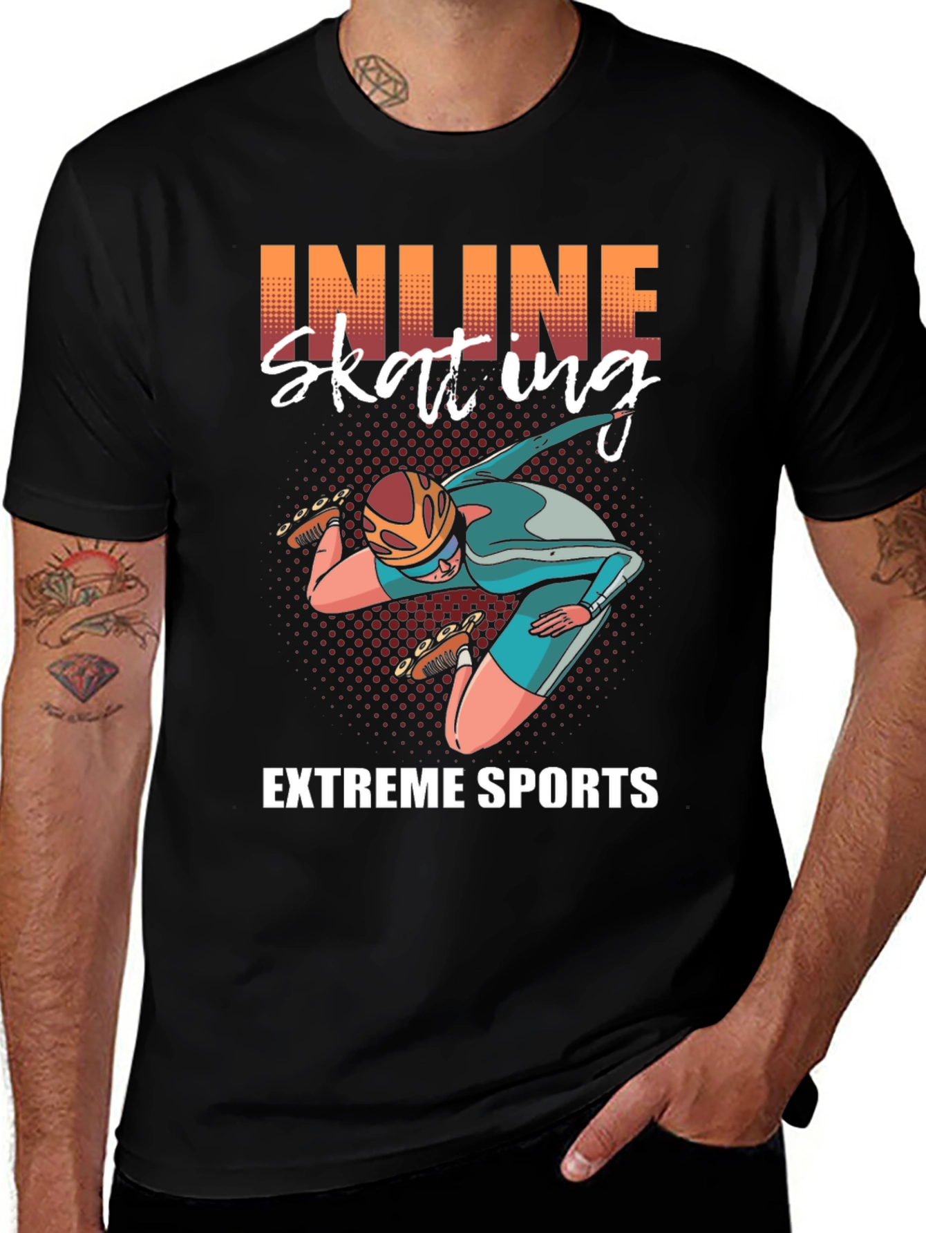 Inline Skating Extreme Sports Graphic Tee