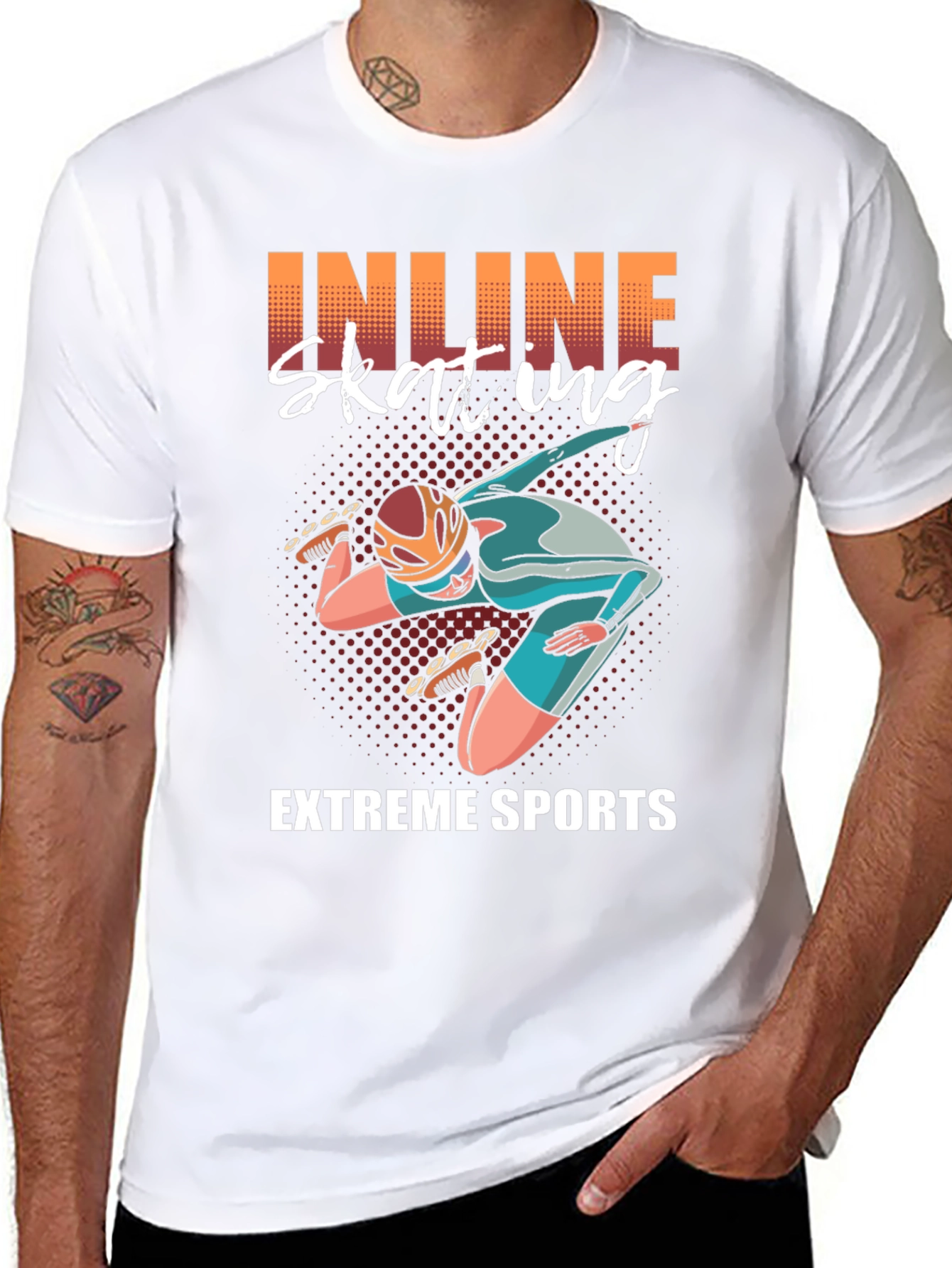 Inline Skating Extreme Sports Graphic Tee