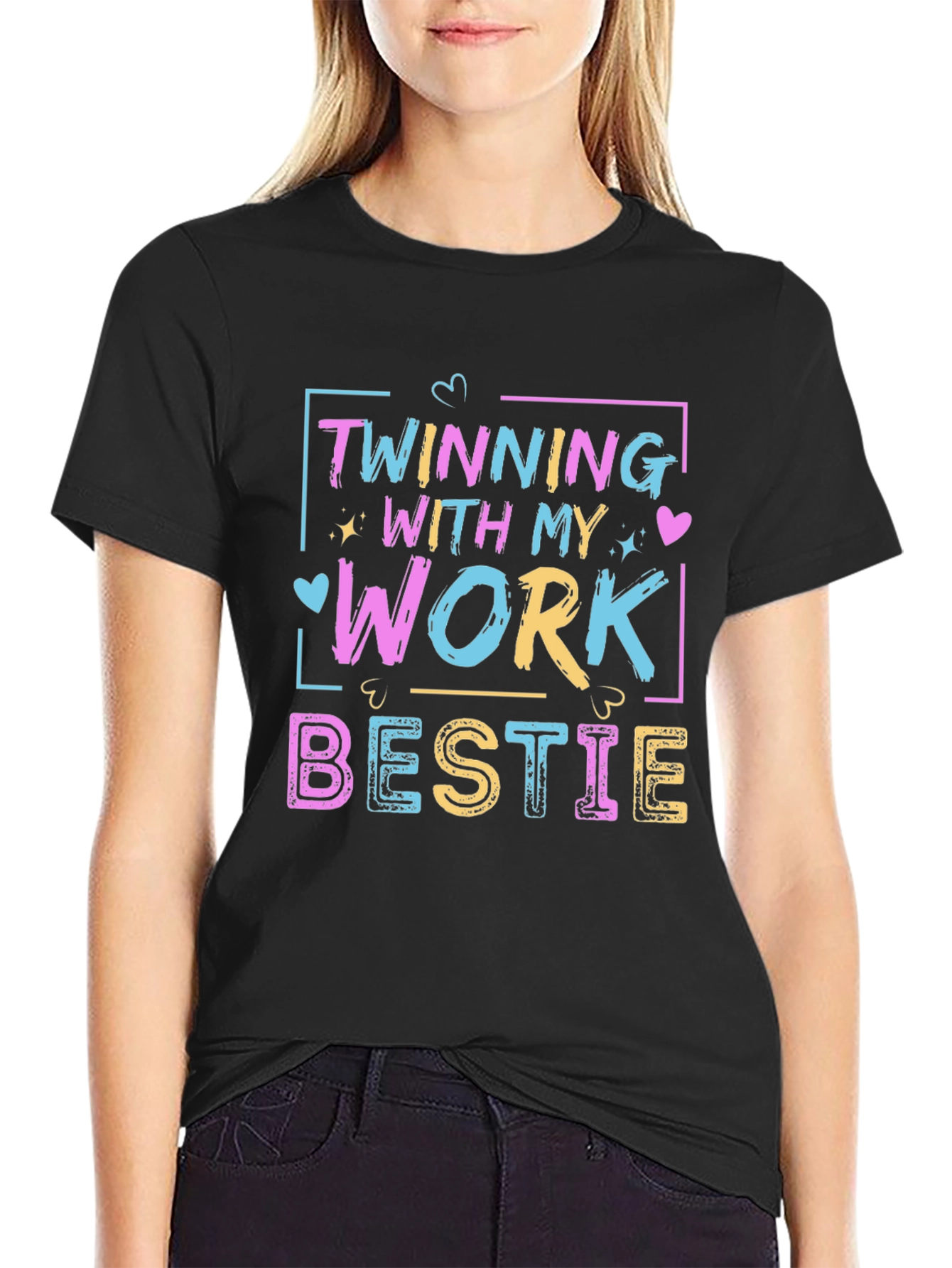 Twinning Work Bestie Graphic Tee