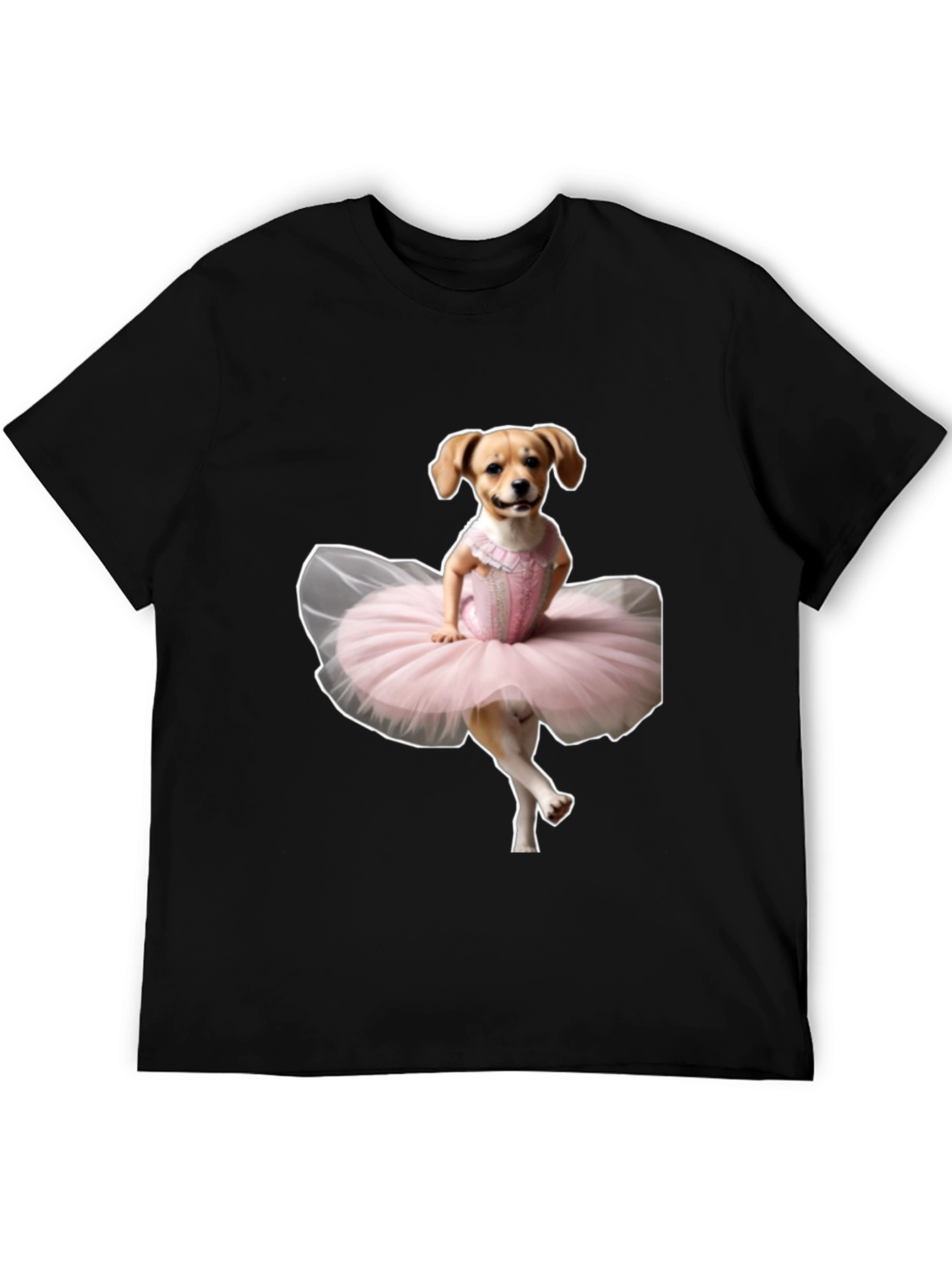 Funny Dog Ballerina T-Shirt – Cute Dog Lover Graphic Tee Gift