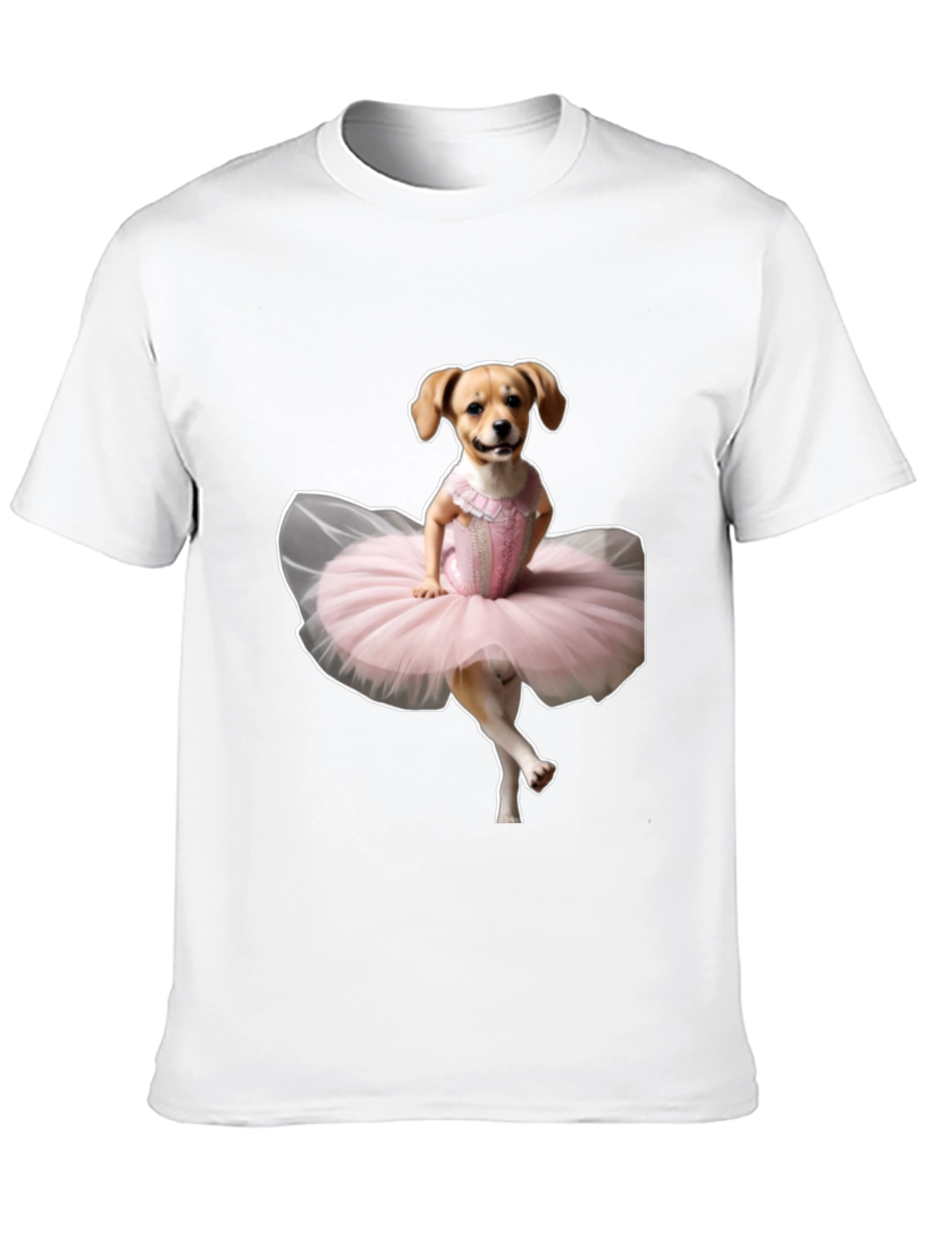 Funny Dog Ballerina T-Shirt – Cute Dog Lover Graphic Tee Gift