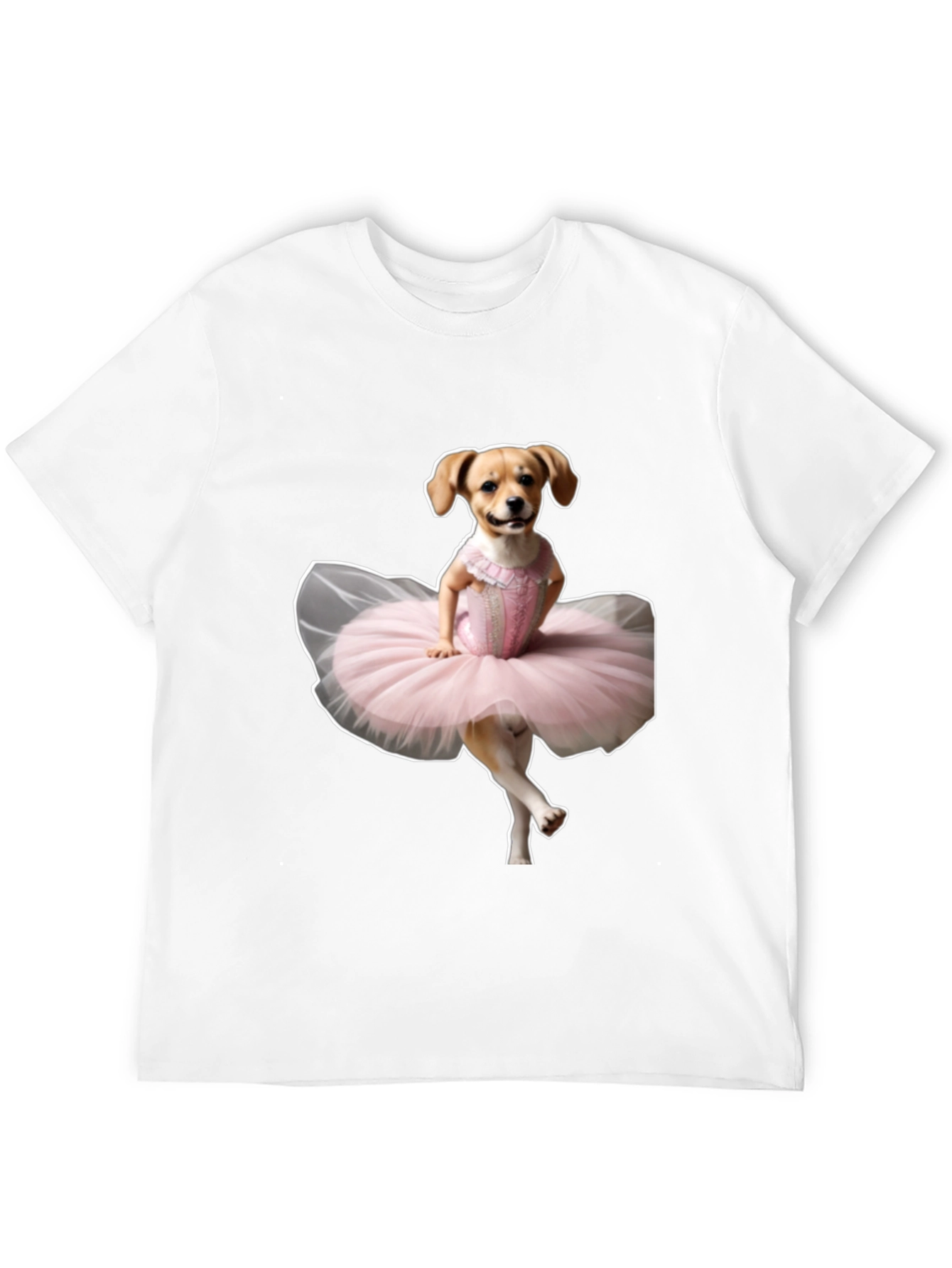 Funny Dog Ballerina T-Shirt – Cute Dog Lover Graphic Tee Gift