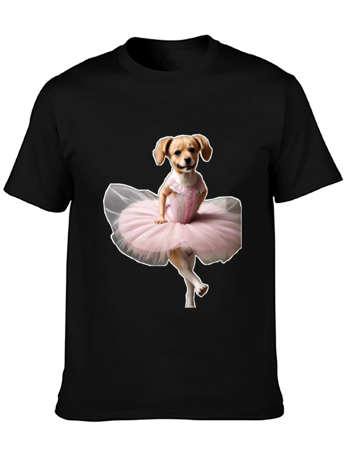 Funny Dog Ballerina T-Shirt – Cute Dog Lover Graphic Tee Gift