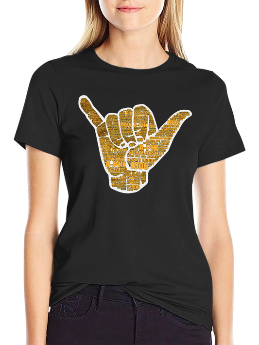 Alpha Phi Hand Sign Black T-Shirt