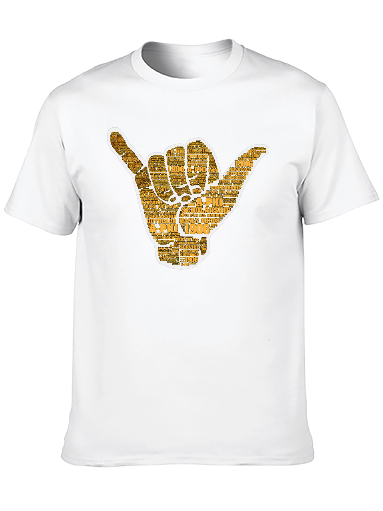 Alpha Phi Hand Sign Black T-Shirt