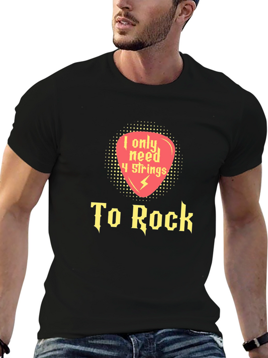 4 Strings To Rock Graphic T-Shirt