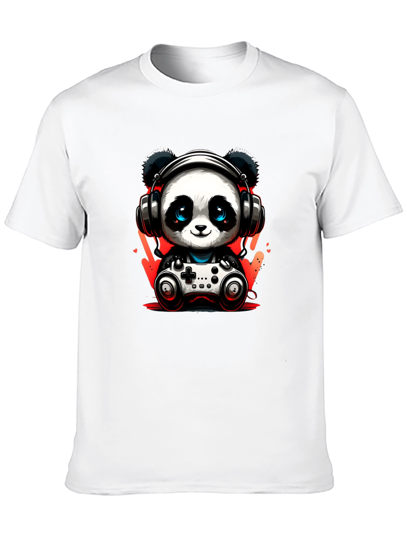 Gamer Panda T-Shirt - Black Cotton Tee