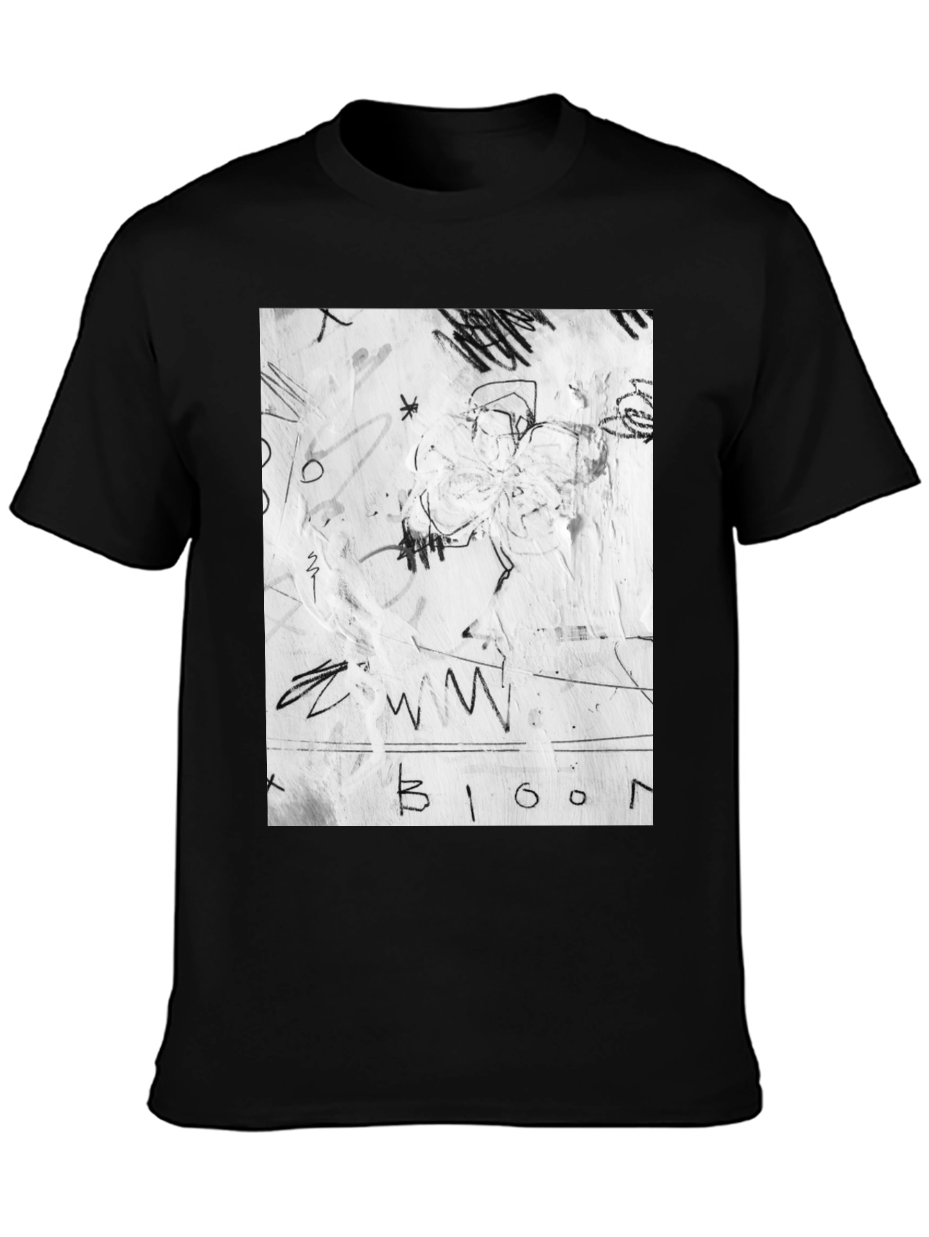 Abstract Graffiti Black T-Shirt
