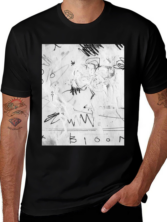 Abstract Graffiti Black T-Shirt