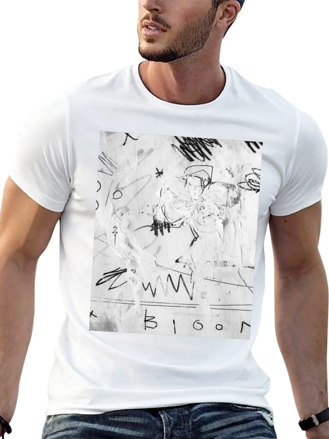 Abstract Graffiti Black T-Shirt