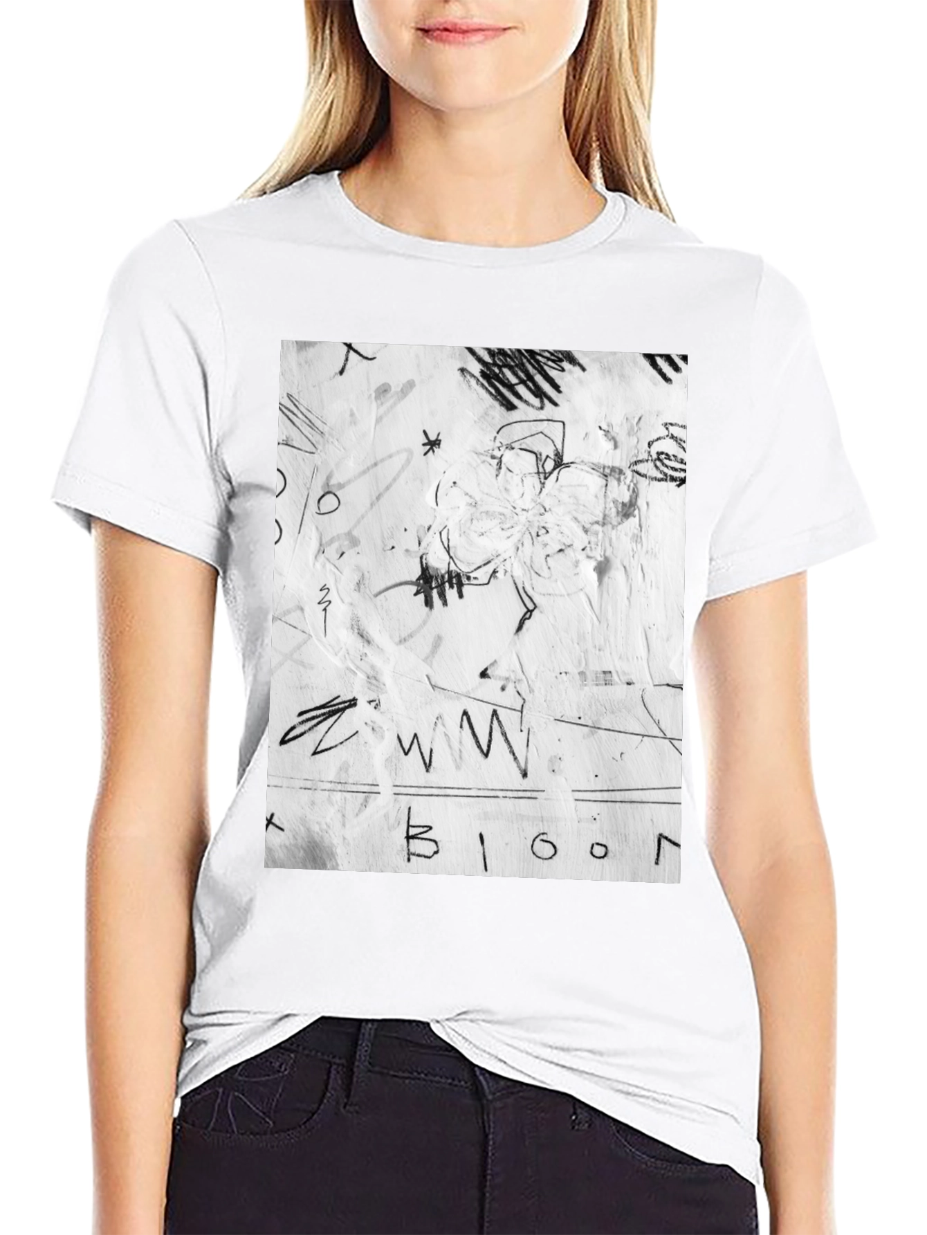 Abstract Graffiti Black T-Shirt