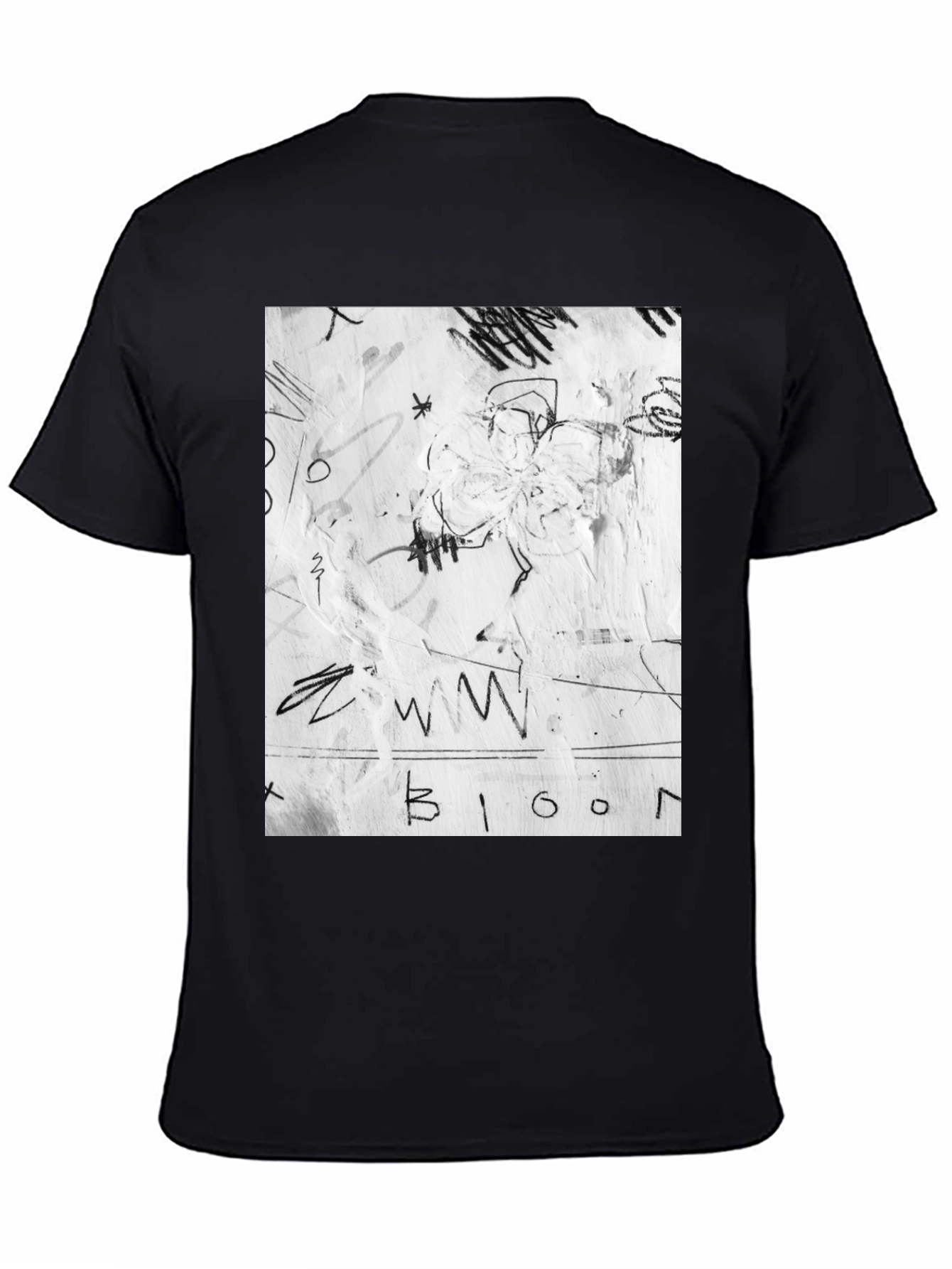 Abstract Graffiti Black T-Shirt