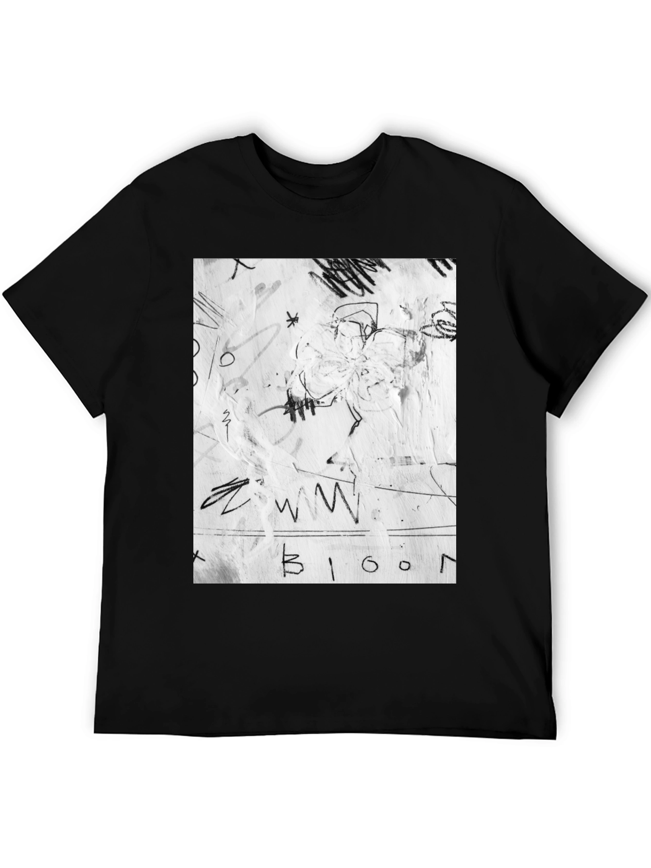 Abstract Graffiti Black T-Shirt