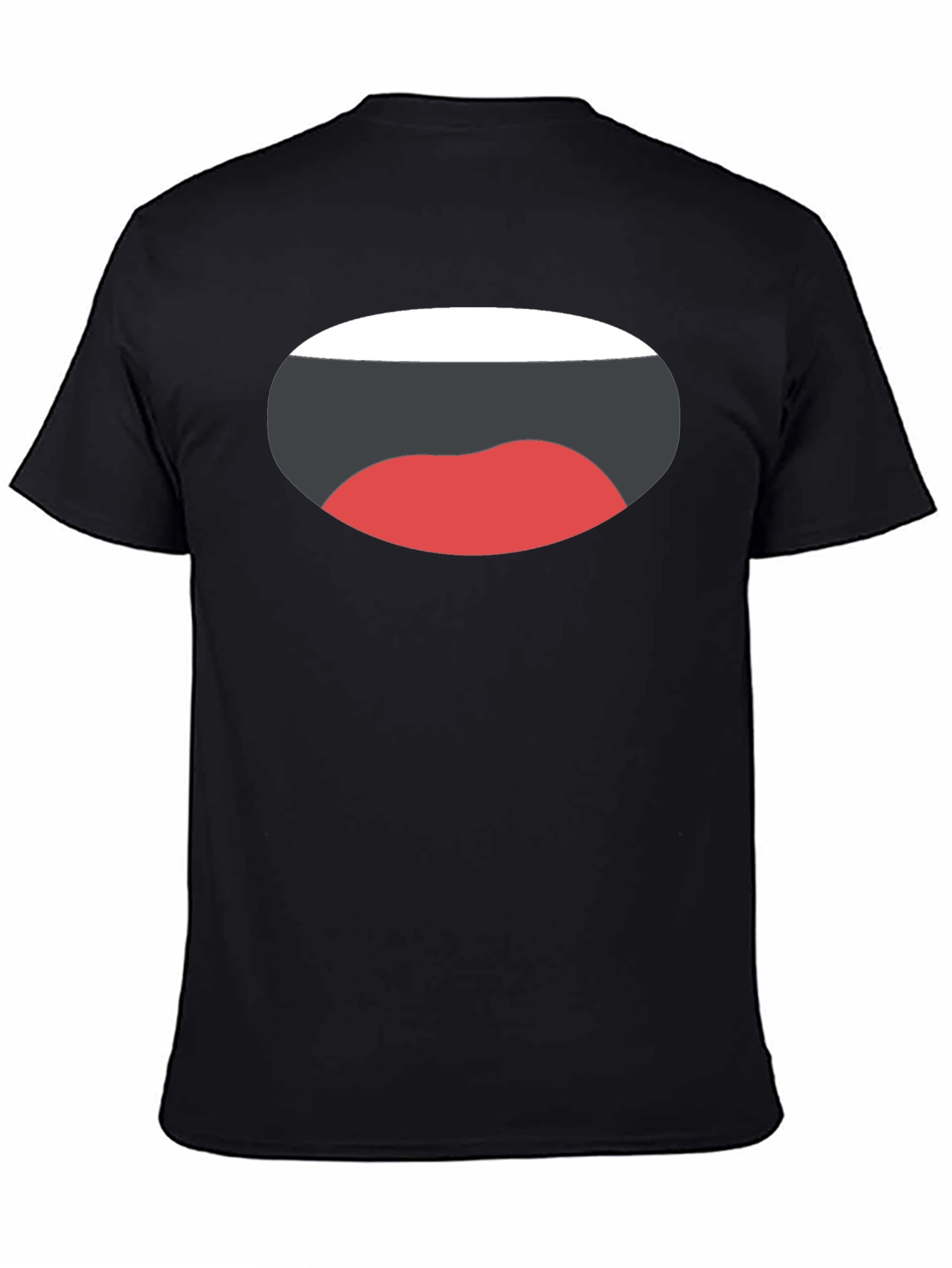 Funny Mouth Graphic Black T-Shirt