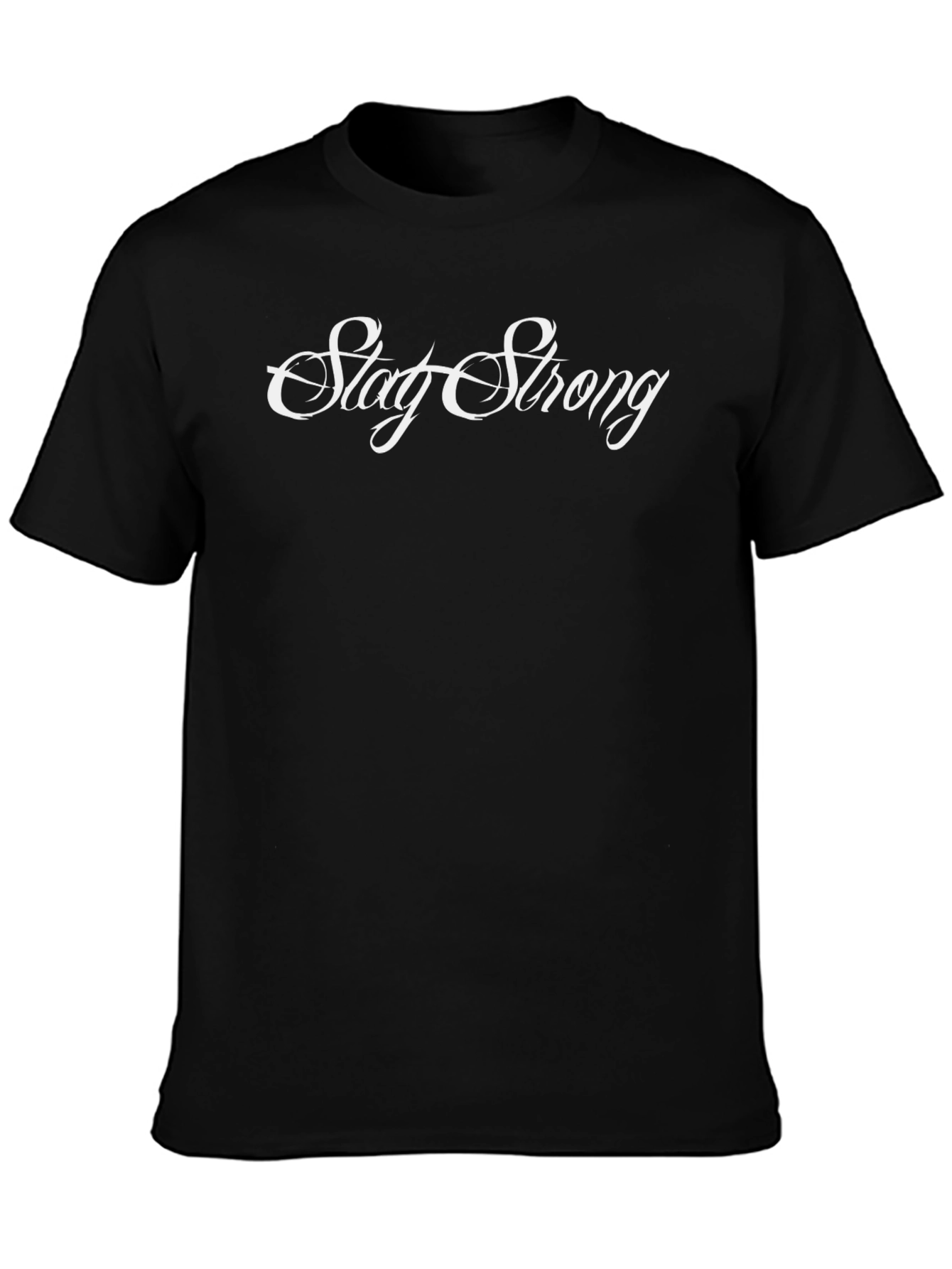 Stay Strong Black Graphic T-Shirt