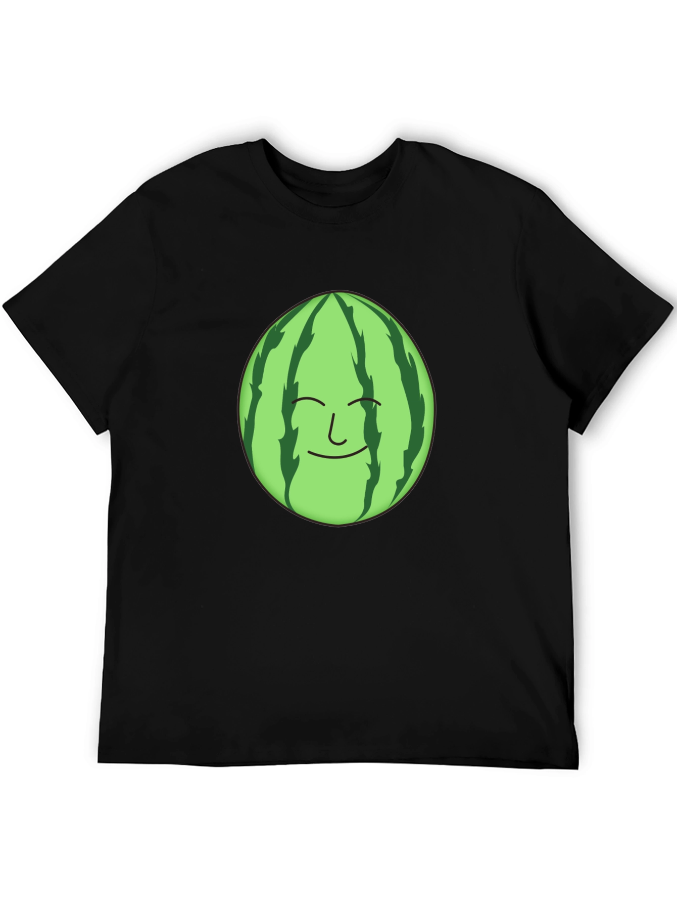 Funny Watermelon Face Graphic T-Shirt
