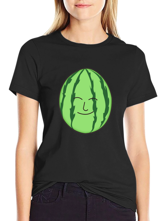 Funny Watermelon Face Graphic T-Shirt