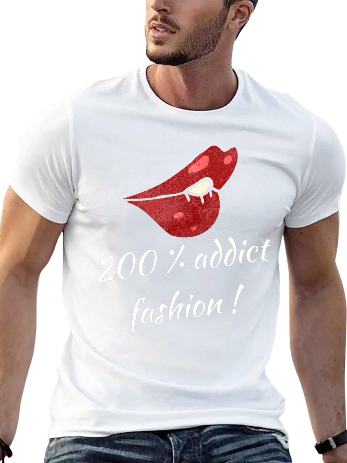 200% Addict Fashion Graphic T-Shirt