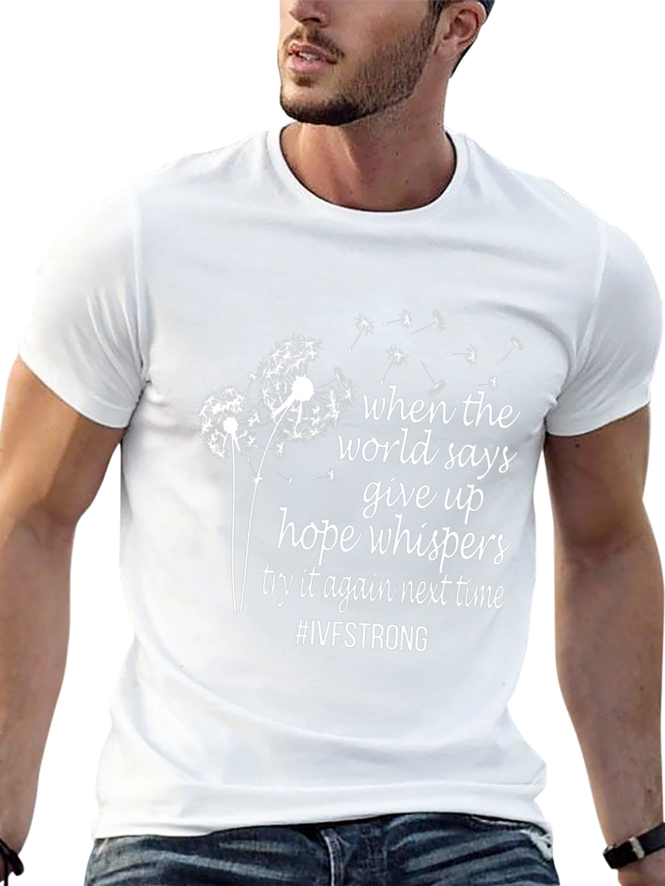 IVF Strong Dandelion Black T-Shirt