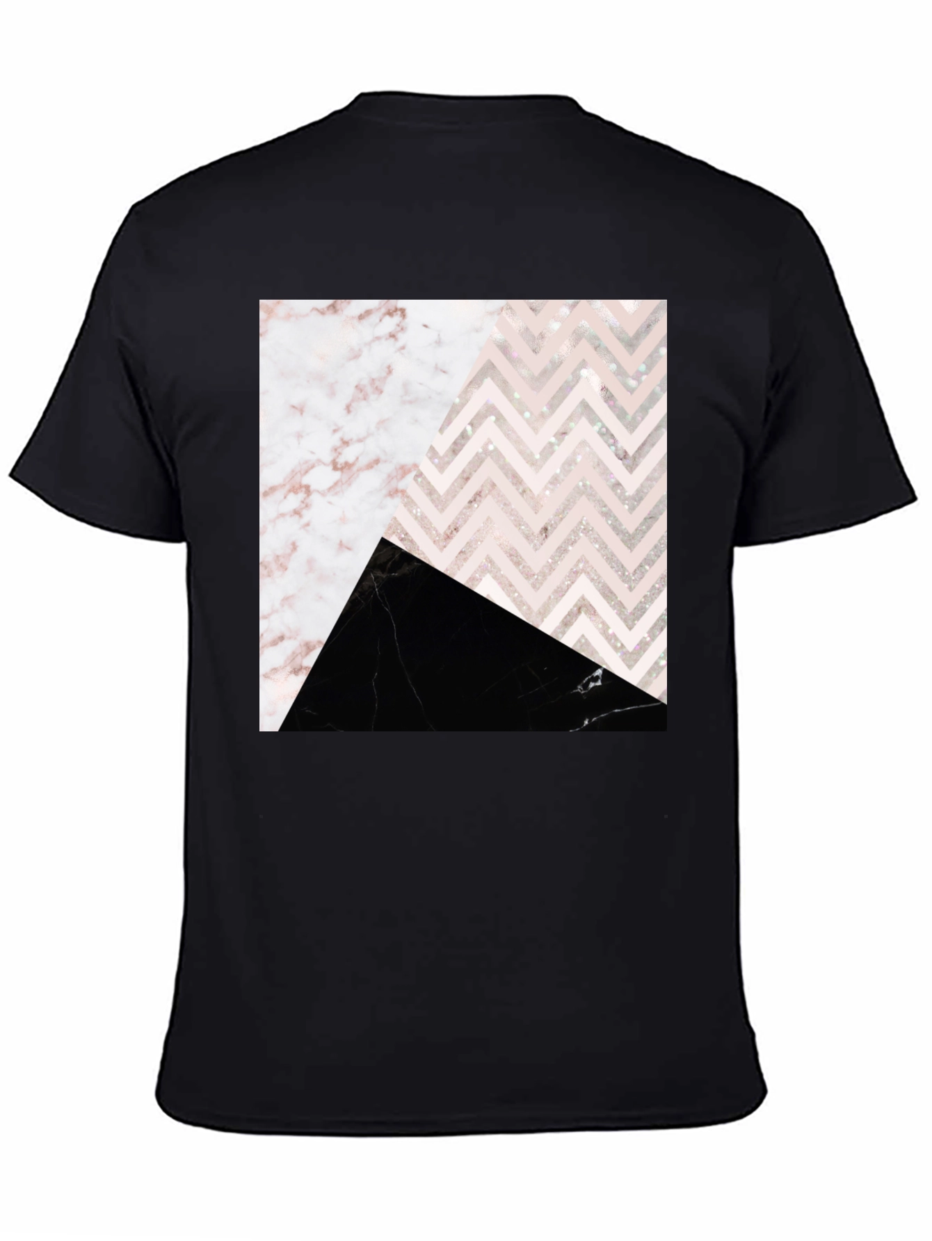 Abstract Geometric Marble Print T-Shirt