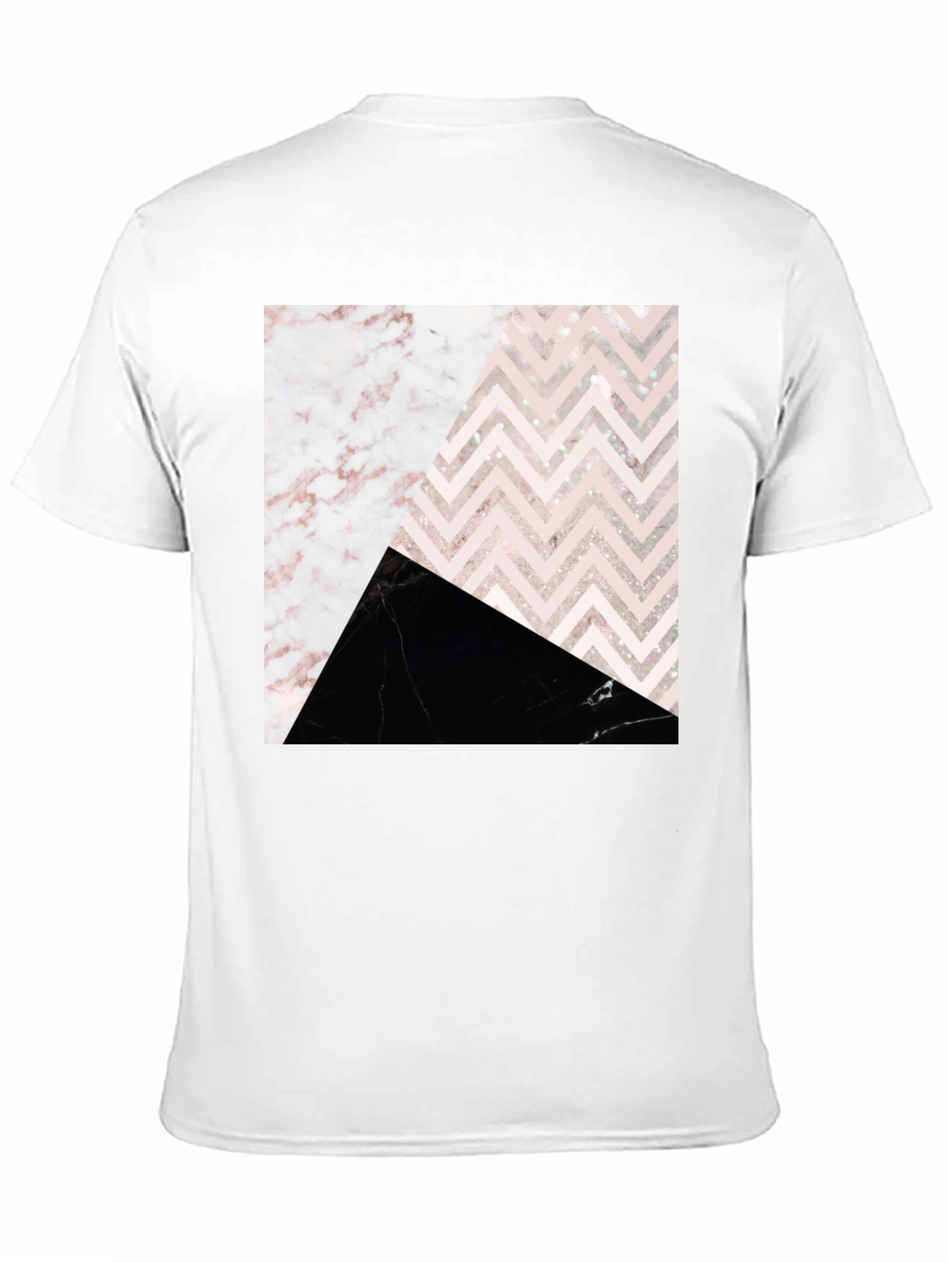 Abstract Geometric Marble Print T-Shirt