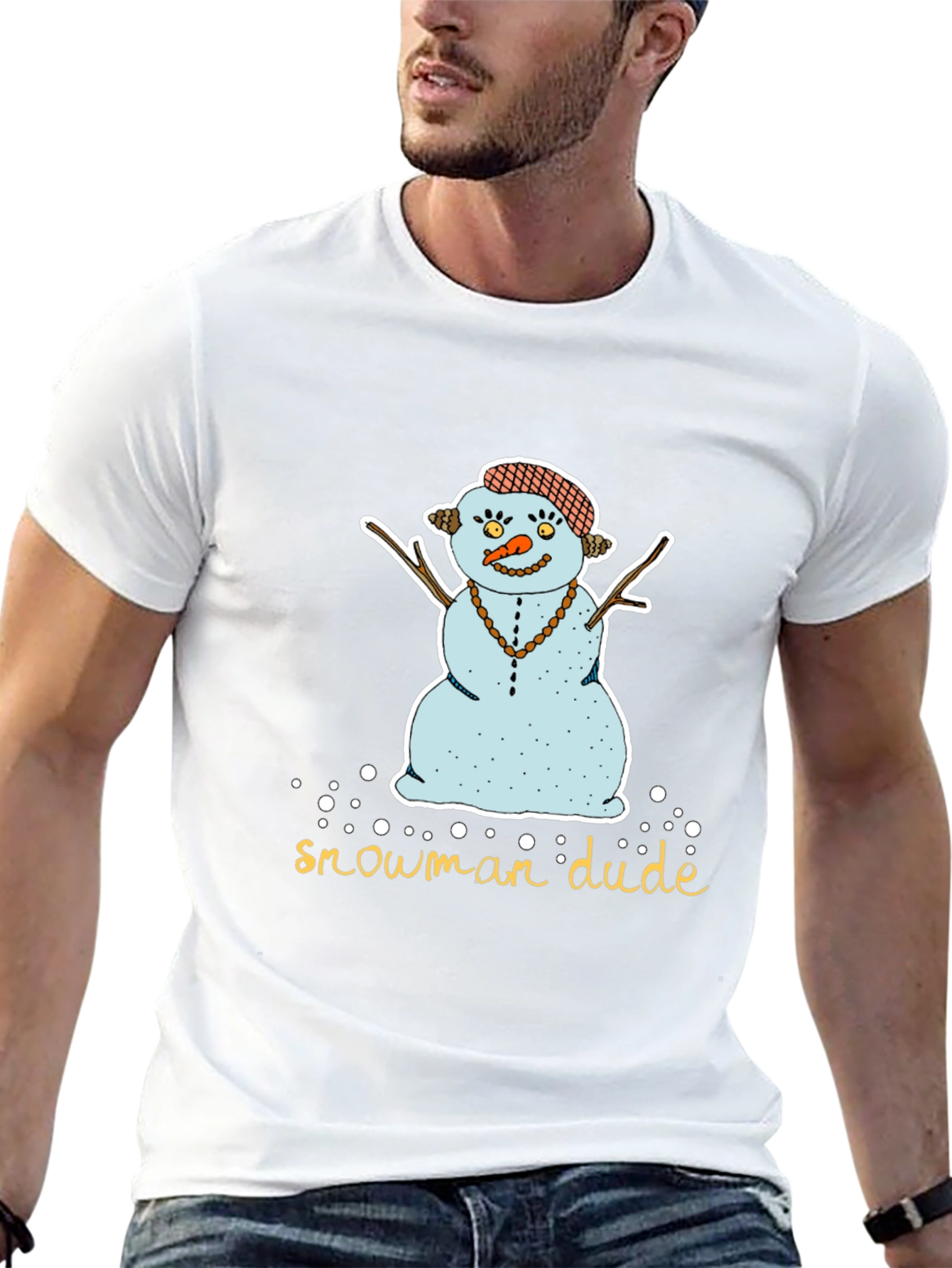 Snowman Dude Graphic Tee - Black T-Shirt
