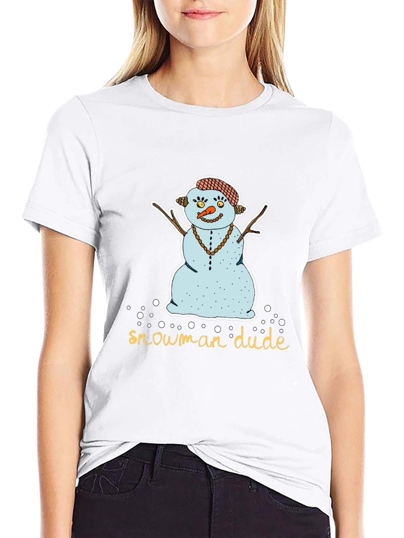 Snowman Dude Graphic Tee - Black T-Shirt