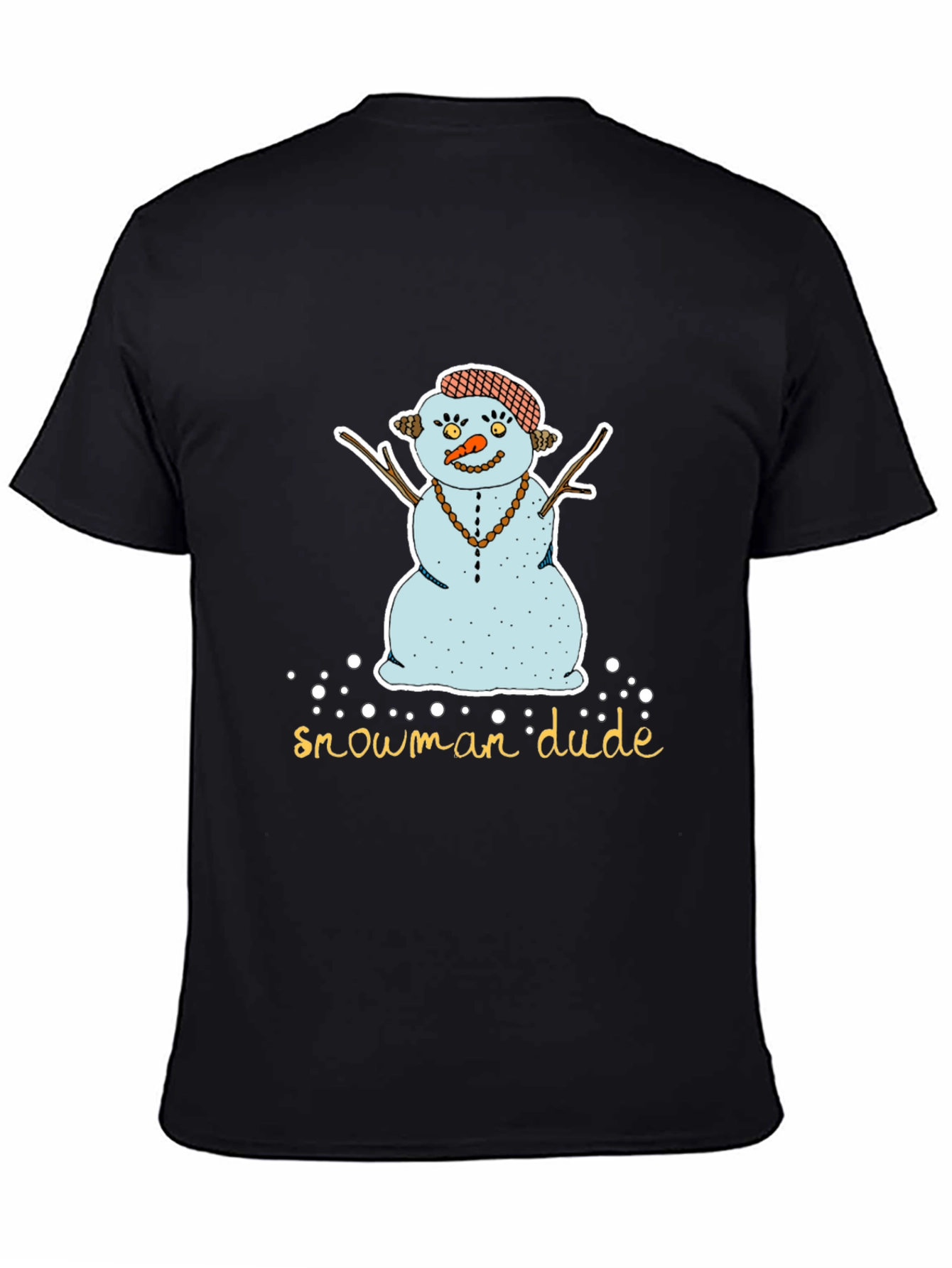 Snowman Dude Graphic Tee - Black T-Shirt