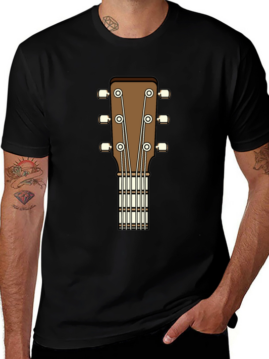 Acoustic Guitar Headstock Graphic T-Shirt