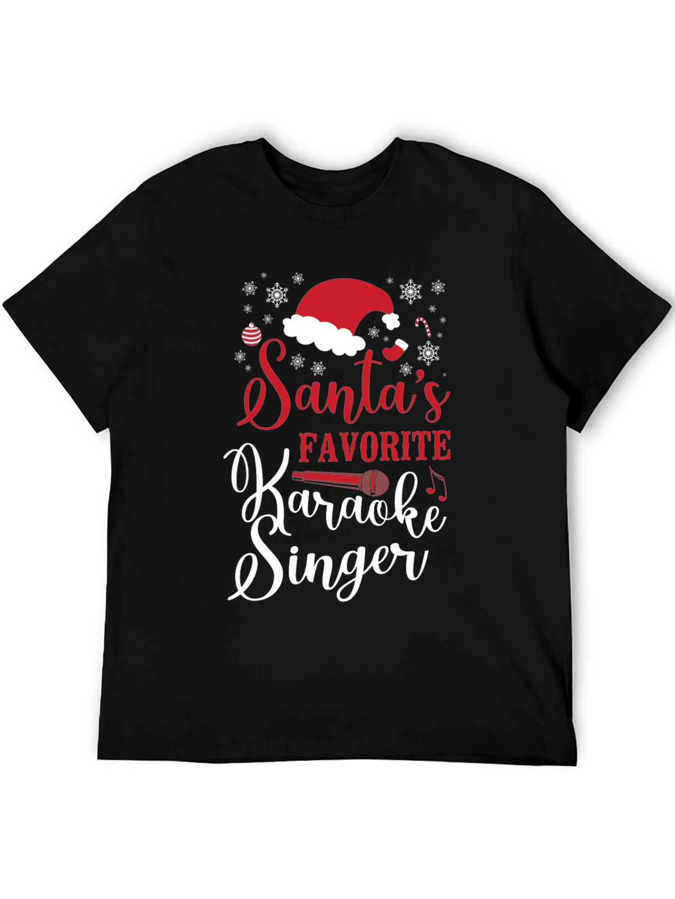 Santas Favorite Karaoke Singer Christmas T-Shirt